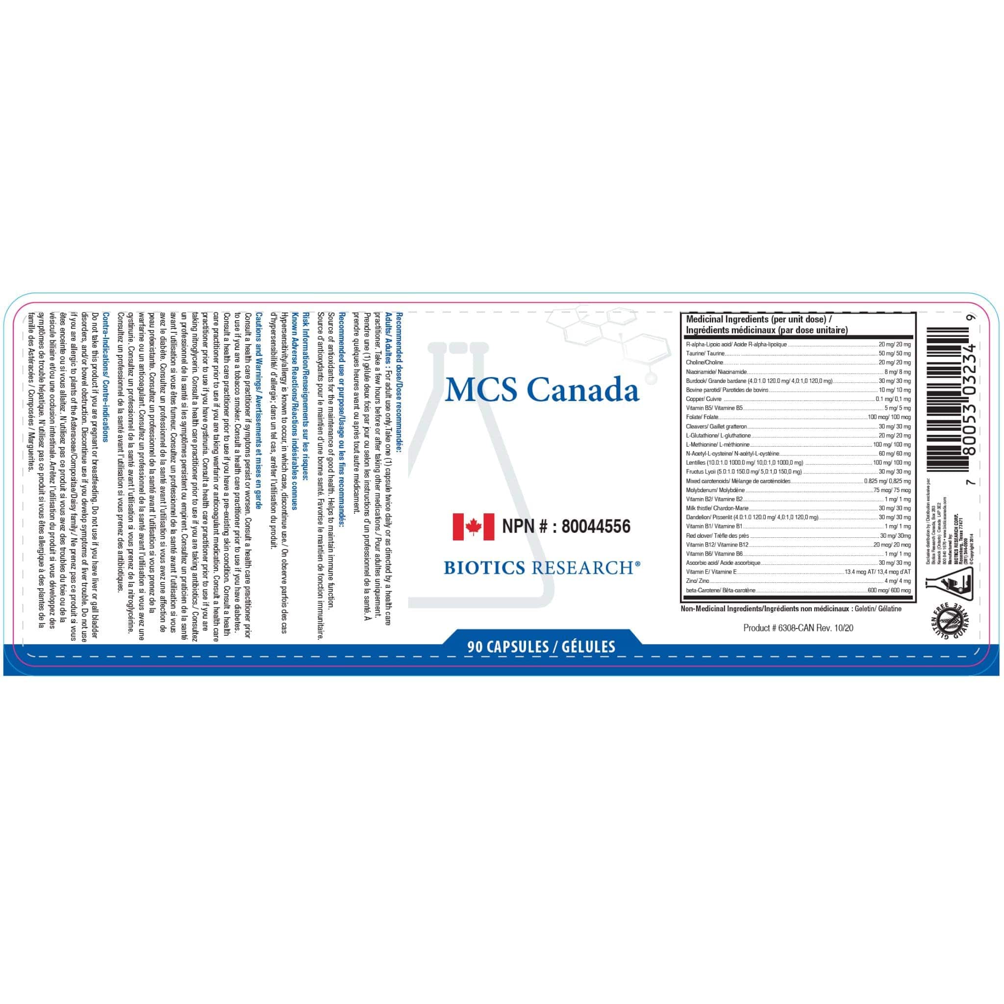 Biotics Research MCS-2 Canada, Supports Liver Detox, 90 Capsules - Image 2