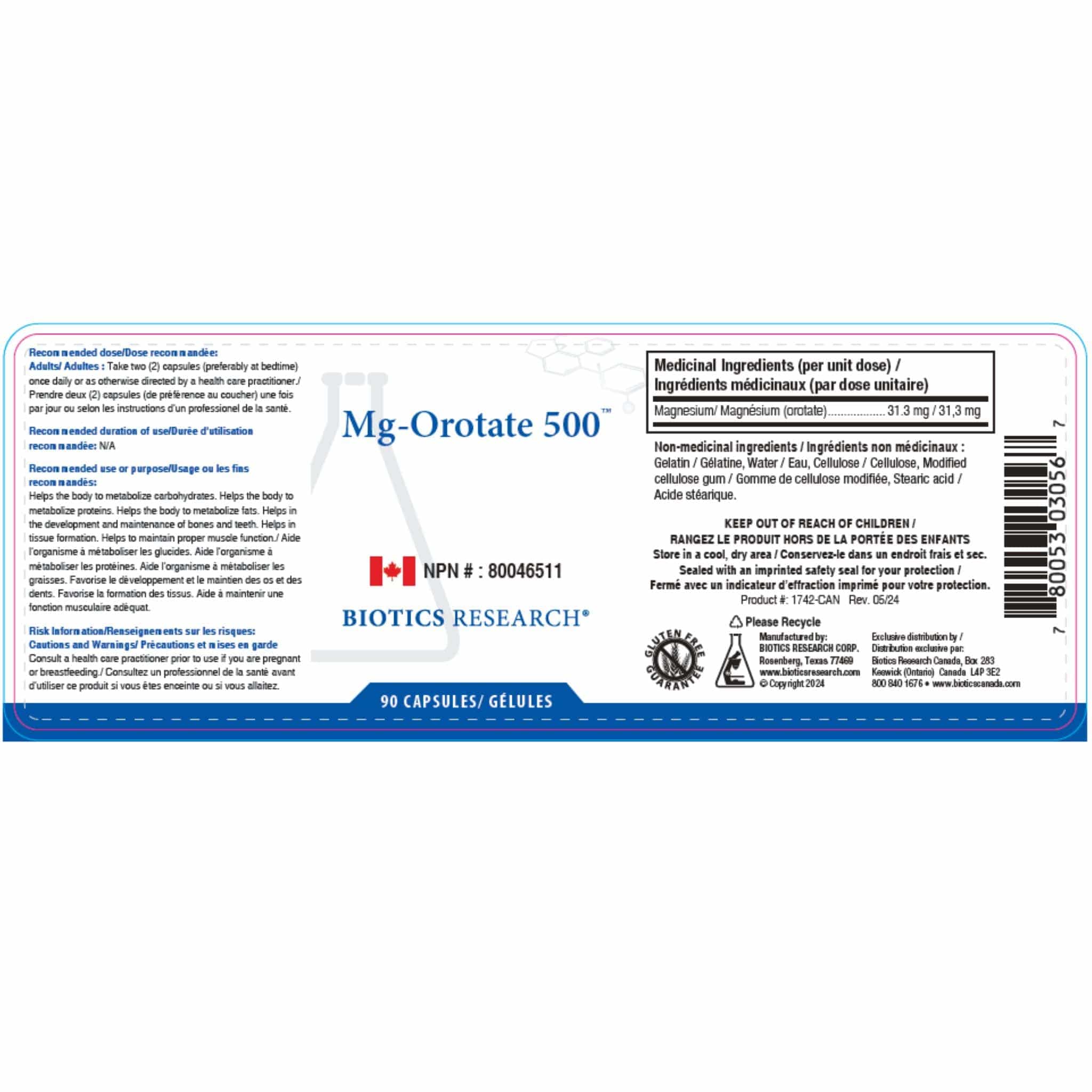 Biotics Research Mg-Orotate 500, Magnesium Orotate for Heart Health, Sleep and Relaxation, 90 Capsules - Image 2