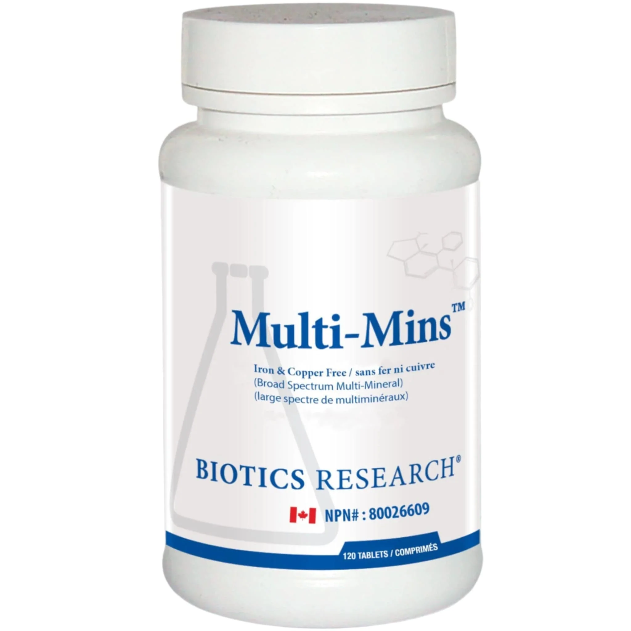 Biotics Research Multi-Mins, Iron and Copper Free, Full Spectrum Mineral Complex with Antioxidants & Betaine HCL, 120 Tablets