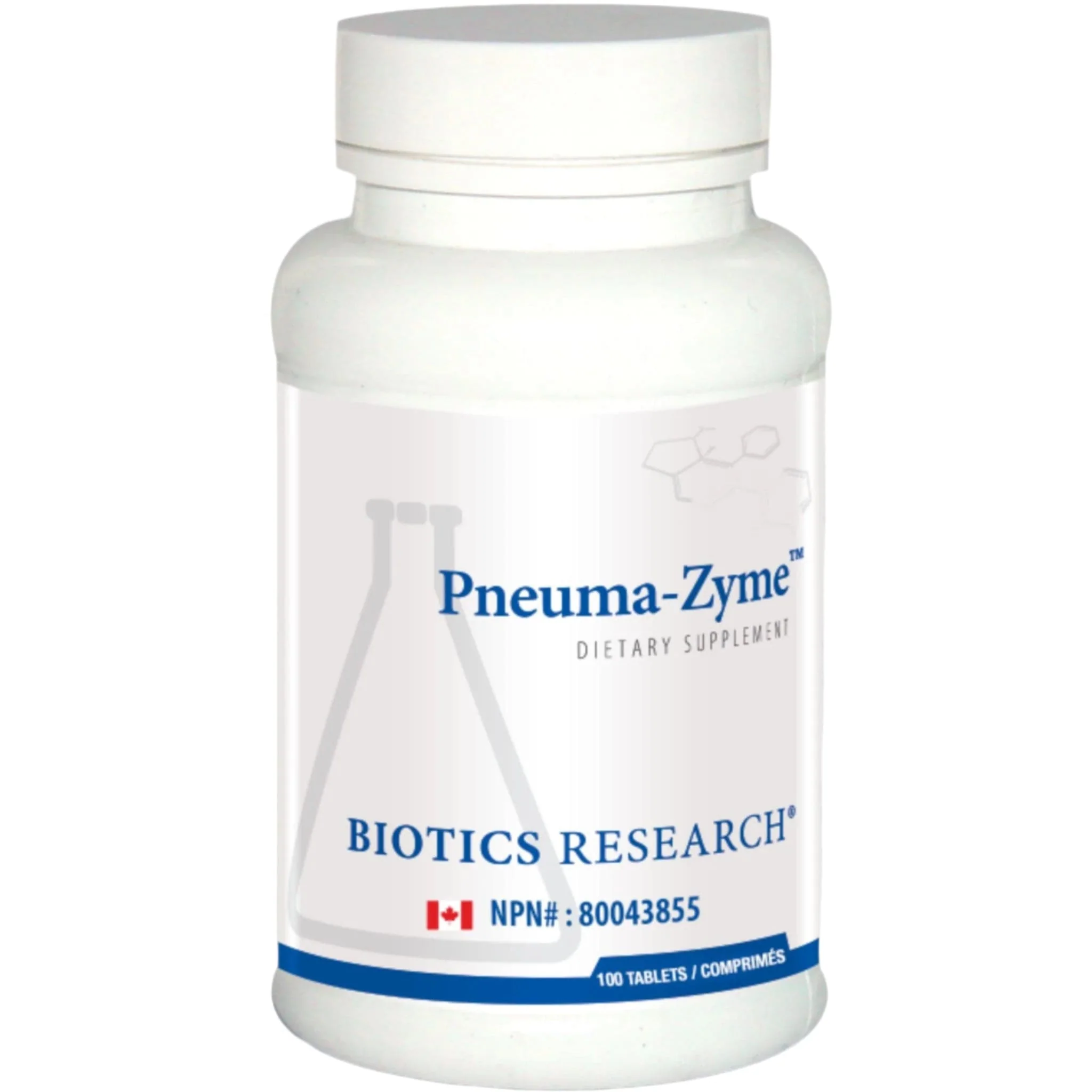 Biotics Research Pneuma-Zyme, Lung and Respiratory Support with Neonatal Lung Tissue, 100 Tablets