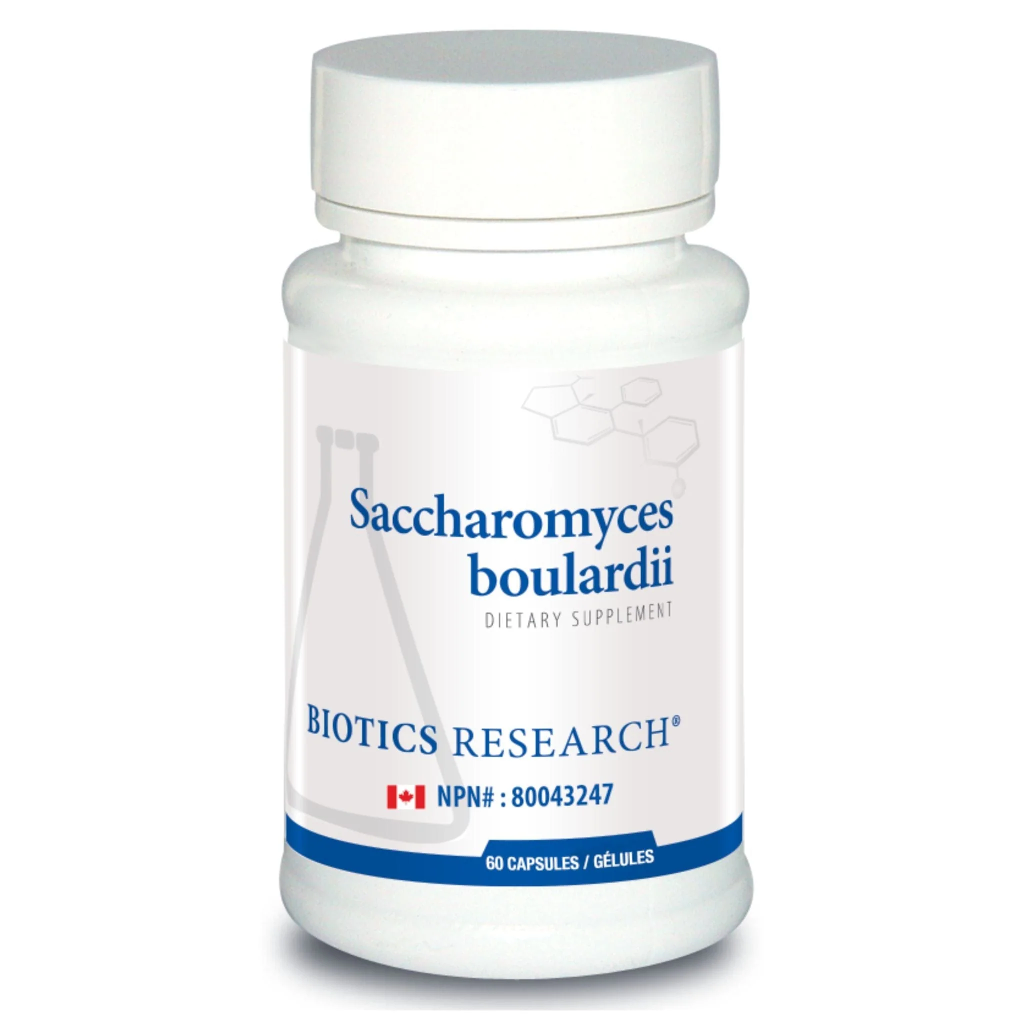 Biotics Research Saccharomyces Boulardii, Whole, 4 Billion Colony Forming Units, 60 Capsules