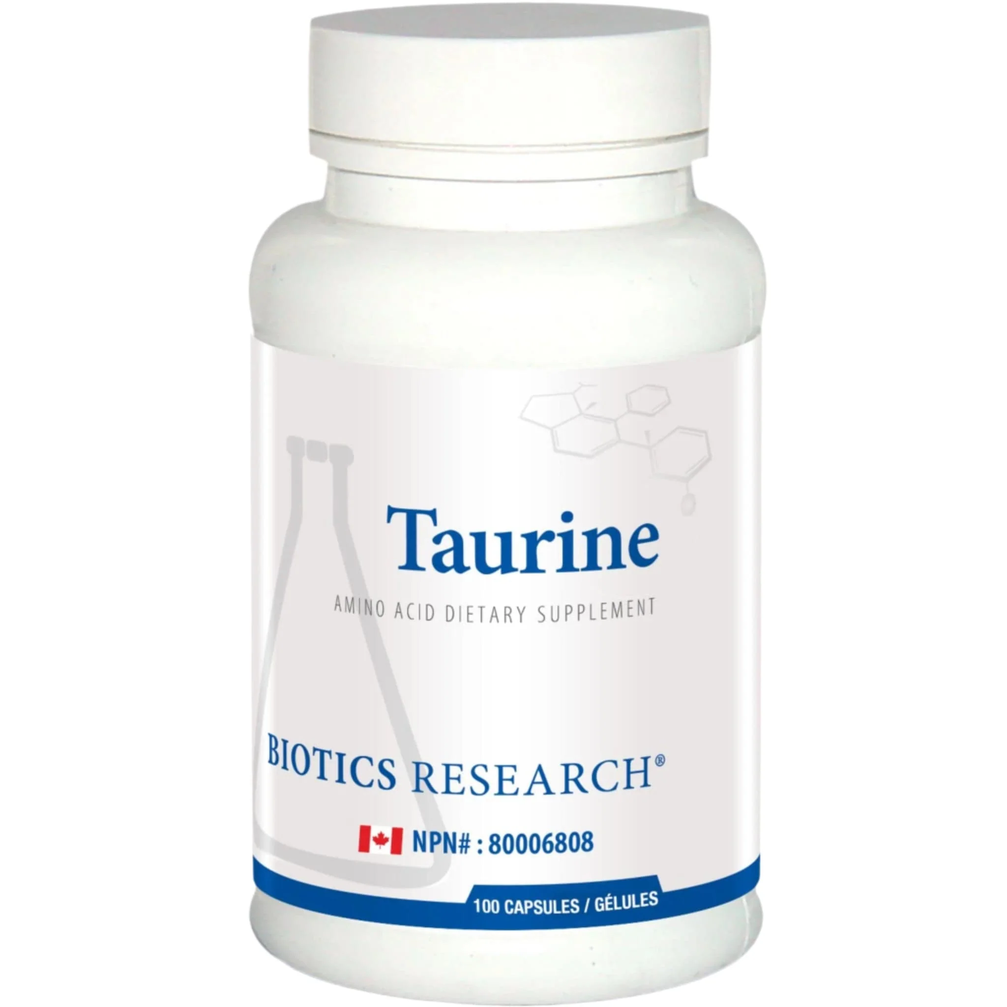 Biotics Research Taurine 500mg, Supports Gallbladder Function, 100 Capsules