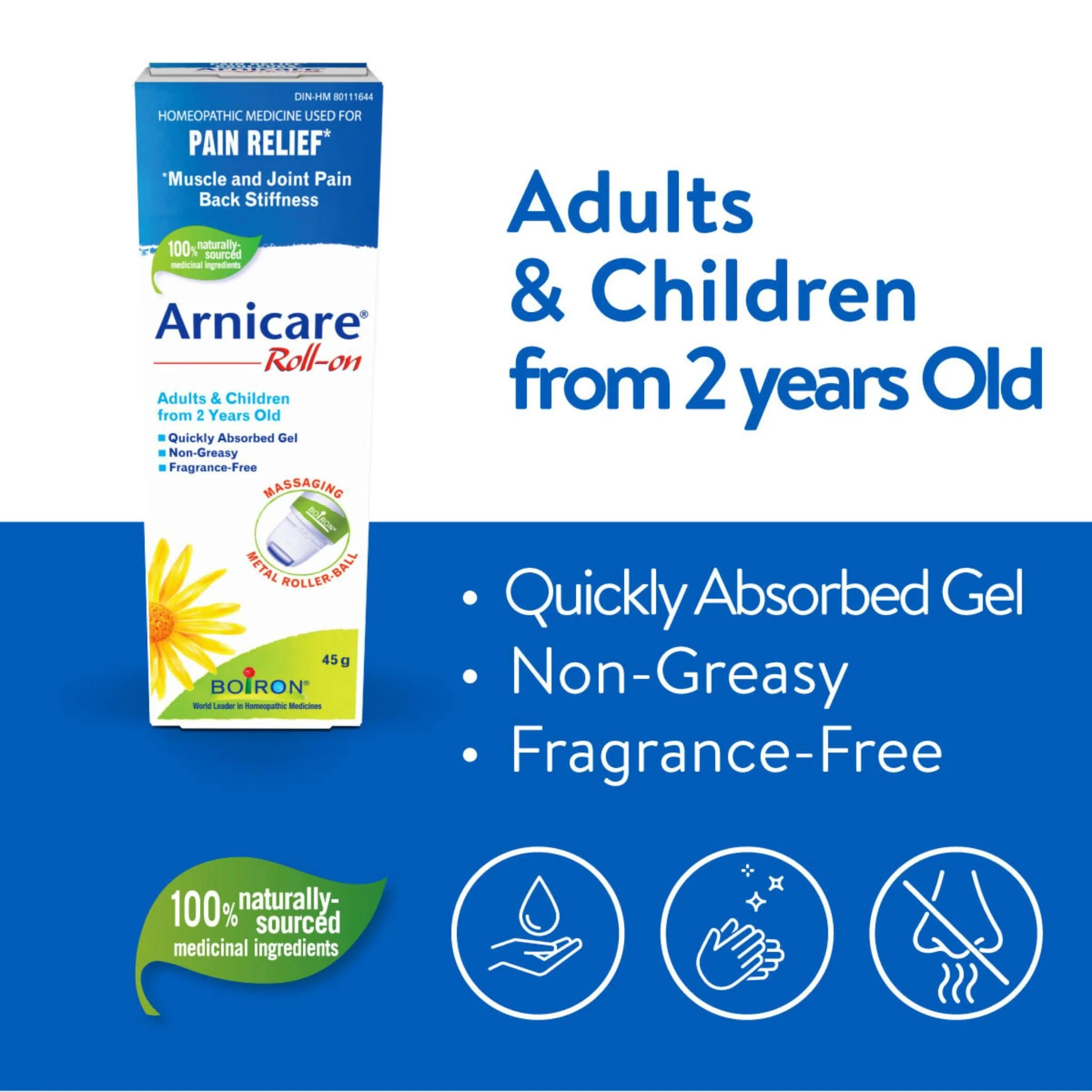 Boiron Arnicare Roll-on, Pain Relief, 45g Tube - Image 2