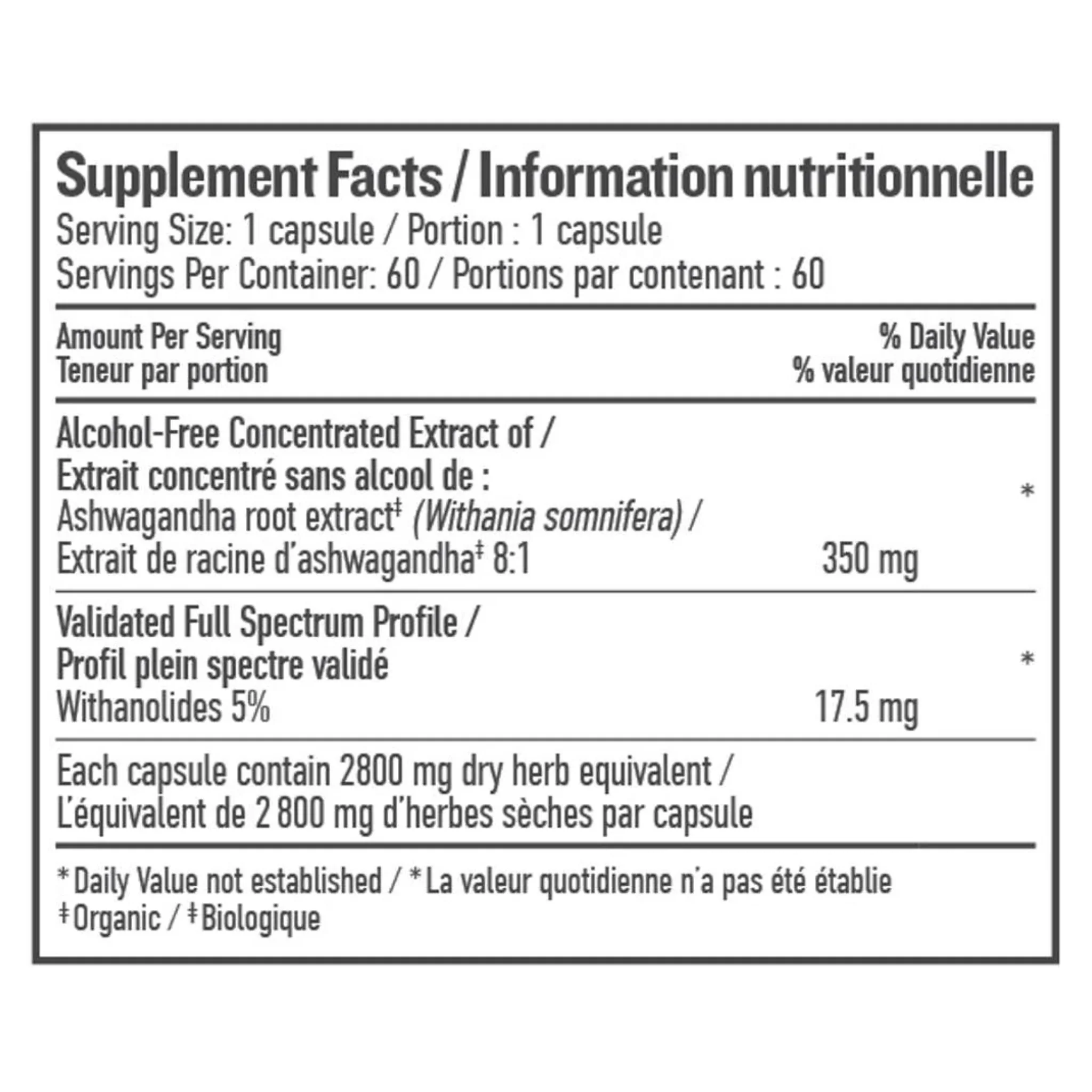 Botanica Ashwagandha 350mg Super Concentrated, Adaptogen to Help Manage Stress, 60-120 Liquid Capsules - Image 2
