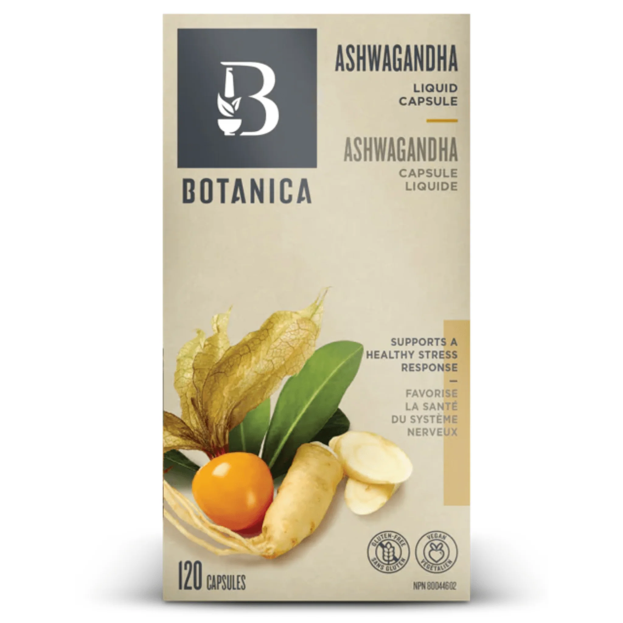 Botanica Ashwagandha 350mg Super Concentrated, Adaptogen to Help Manage Stress, 60-120 Liquid Capsules - Image 3