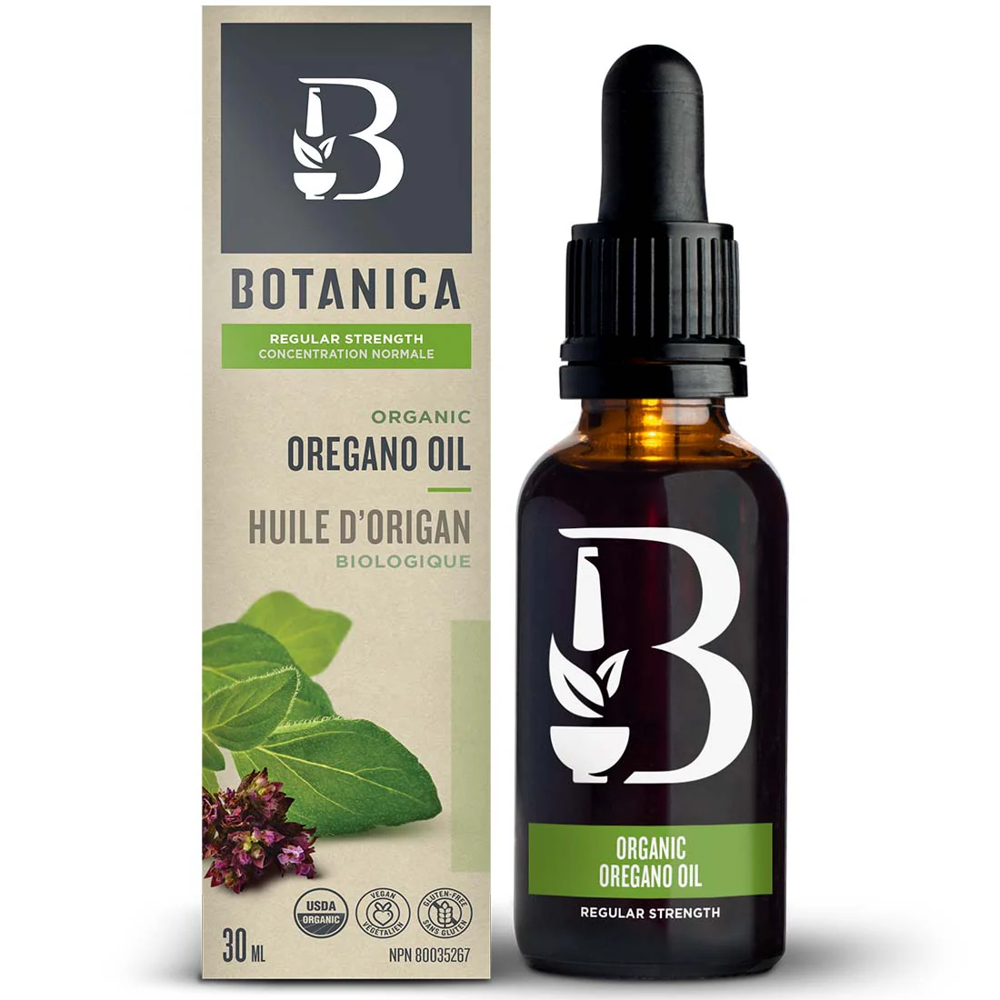 Botanica Organic Oregano Oil Drops, Regular Strength 1:3, 75-85% Carvacrol - Image 3