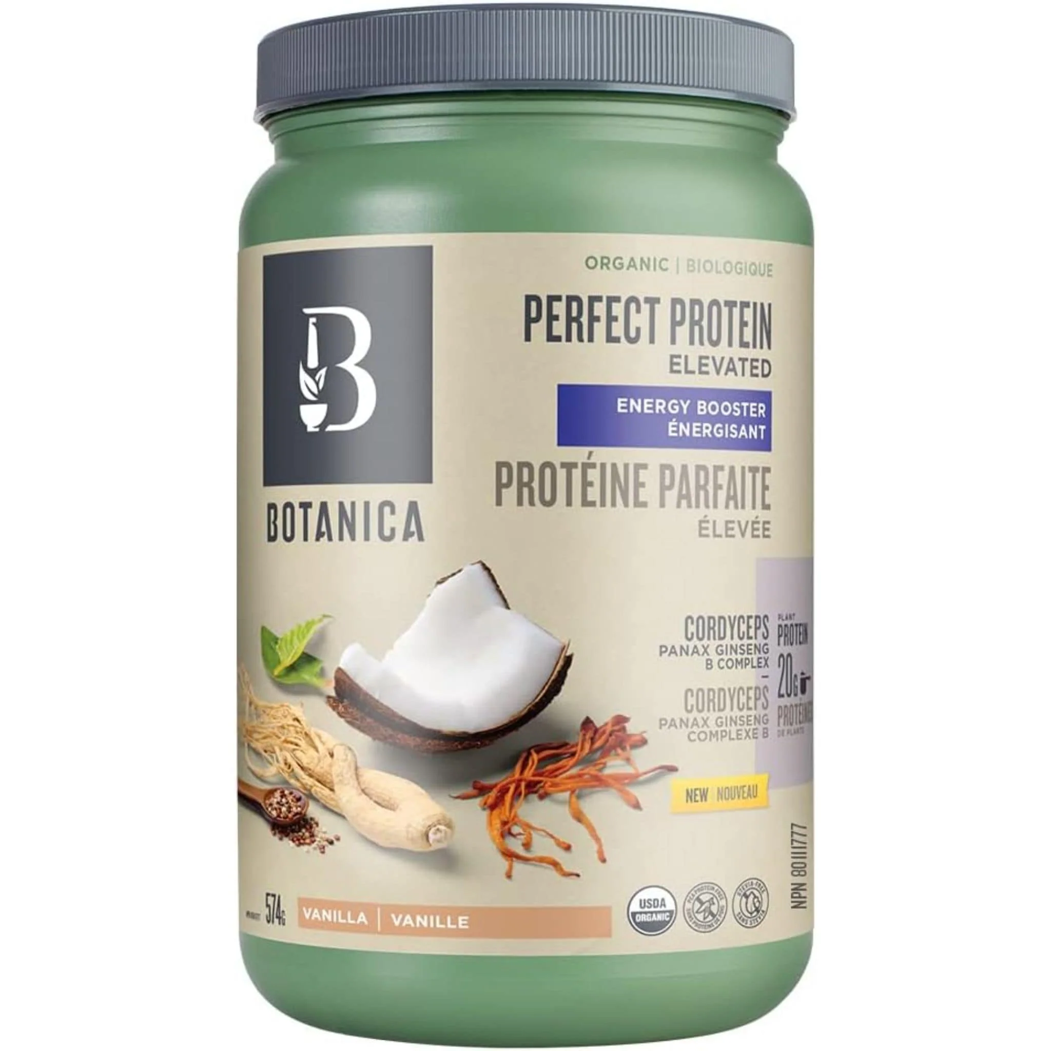 Botanica Perfect Protein Elevated Energy Booster, Vanilla, 574g