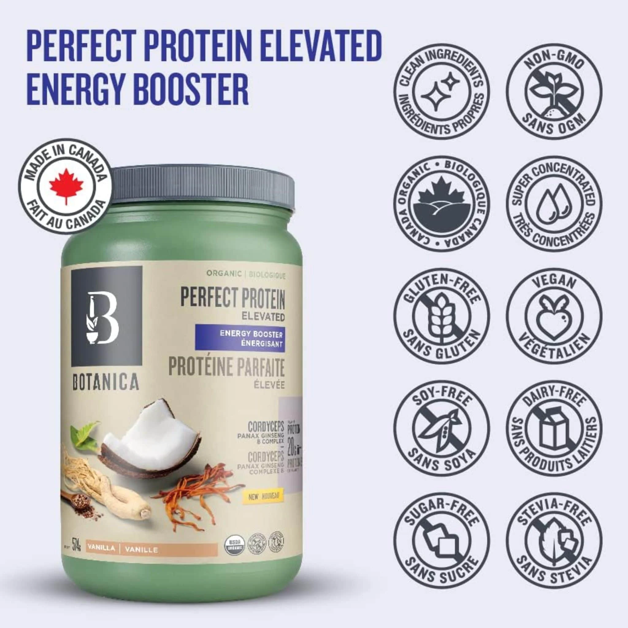 Botanica Perfect Protein Elevated Energy Booster, Vanilla, 574g - Image 4