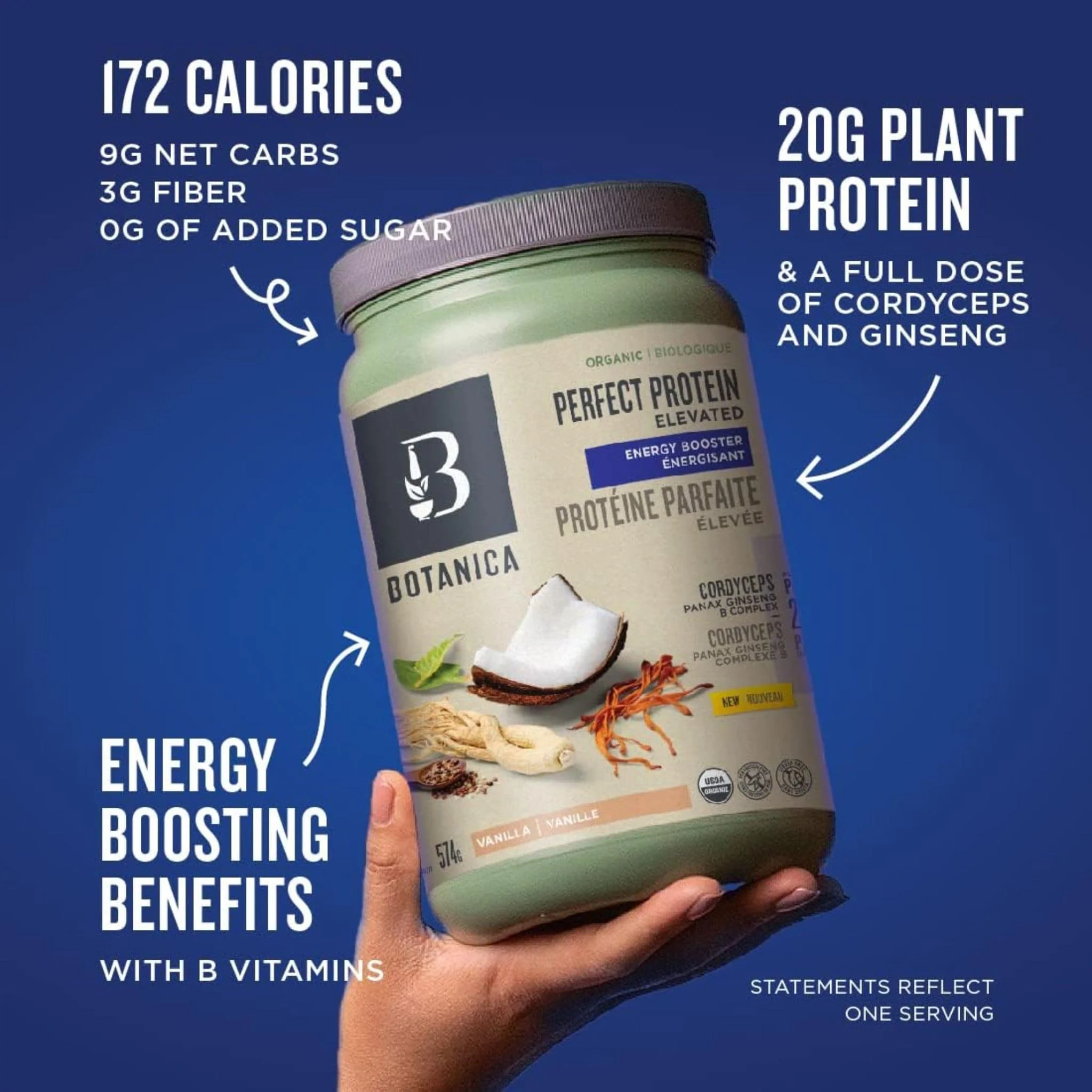 Botanica Perfect Protein Elevated Energy Booster, Vanilla, 574g - Image 6