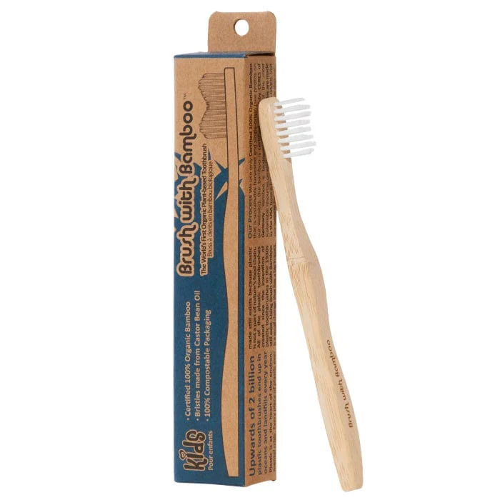Brush With Bamboo Kids Toothbrush, 100% Plant Based CLEARANCE 80% Off Final Sale