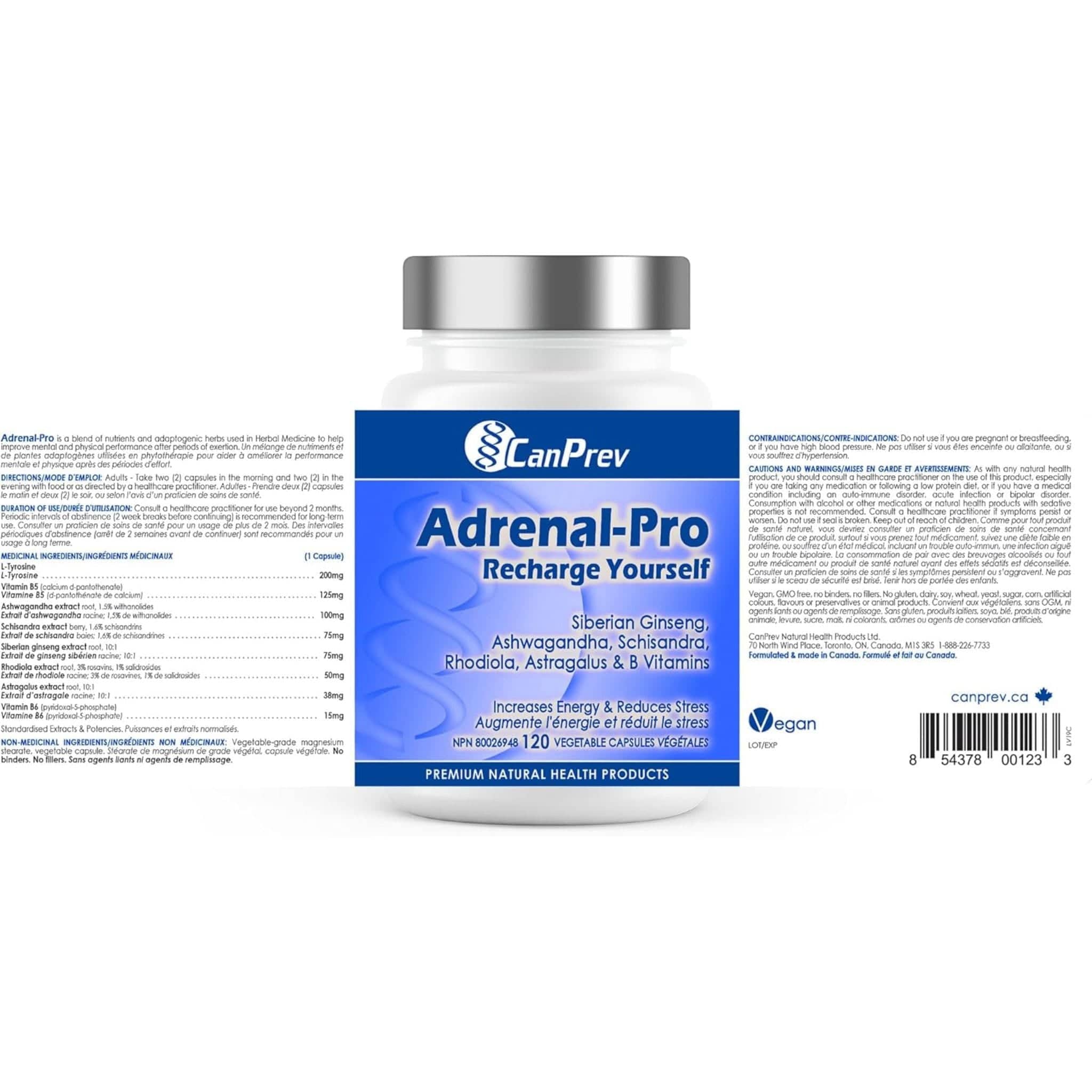 CanPrev Adrenal Pro, Adrenal Gland Support, Increase Energy, Stress Management, 120 Vegetable Capsules - Image 10