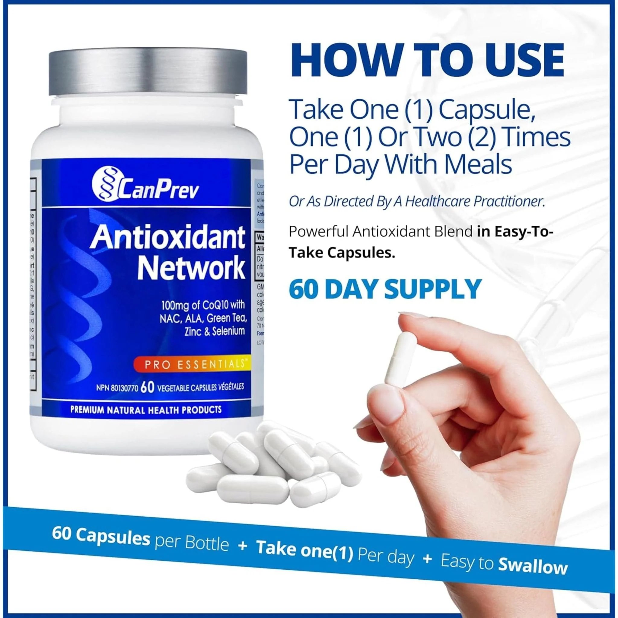 CanPrev Antioxidant Network, Antioxidant Formula, 60 Vegetable Capsules - Image 8