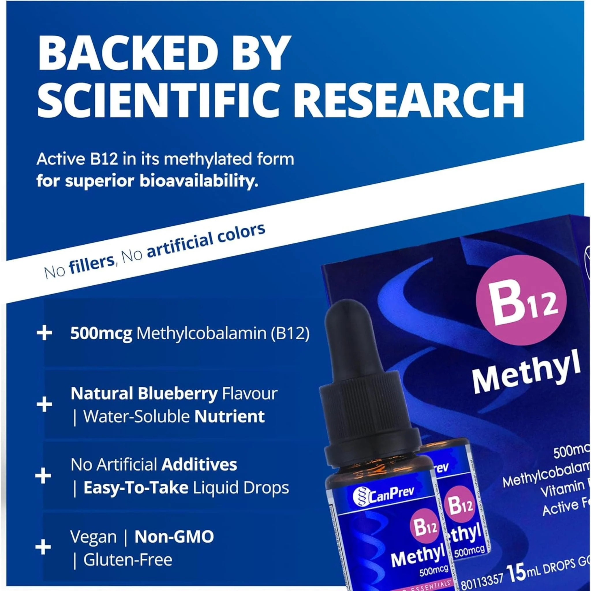 CanPrev B12 Methyl 500mcg Drops, 15ml - Image 5
