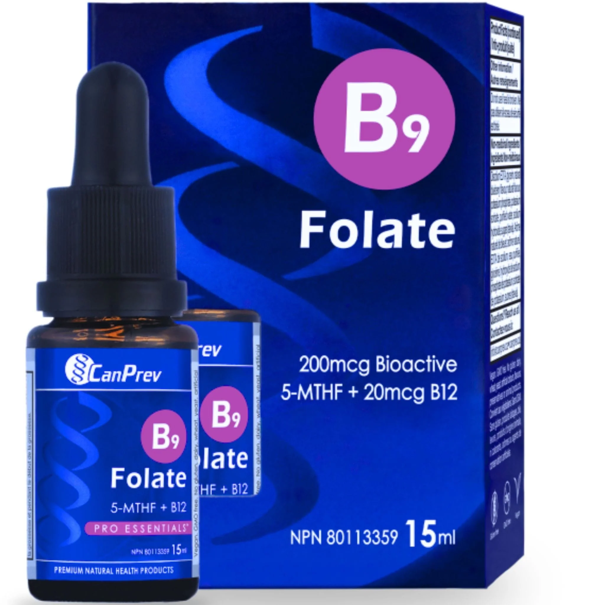 CanPrev B9 Folate 200mcg, 15ml - Image 2