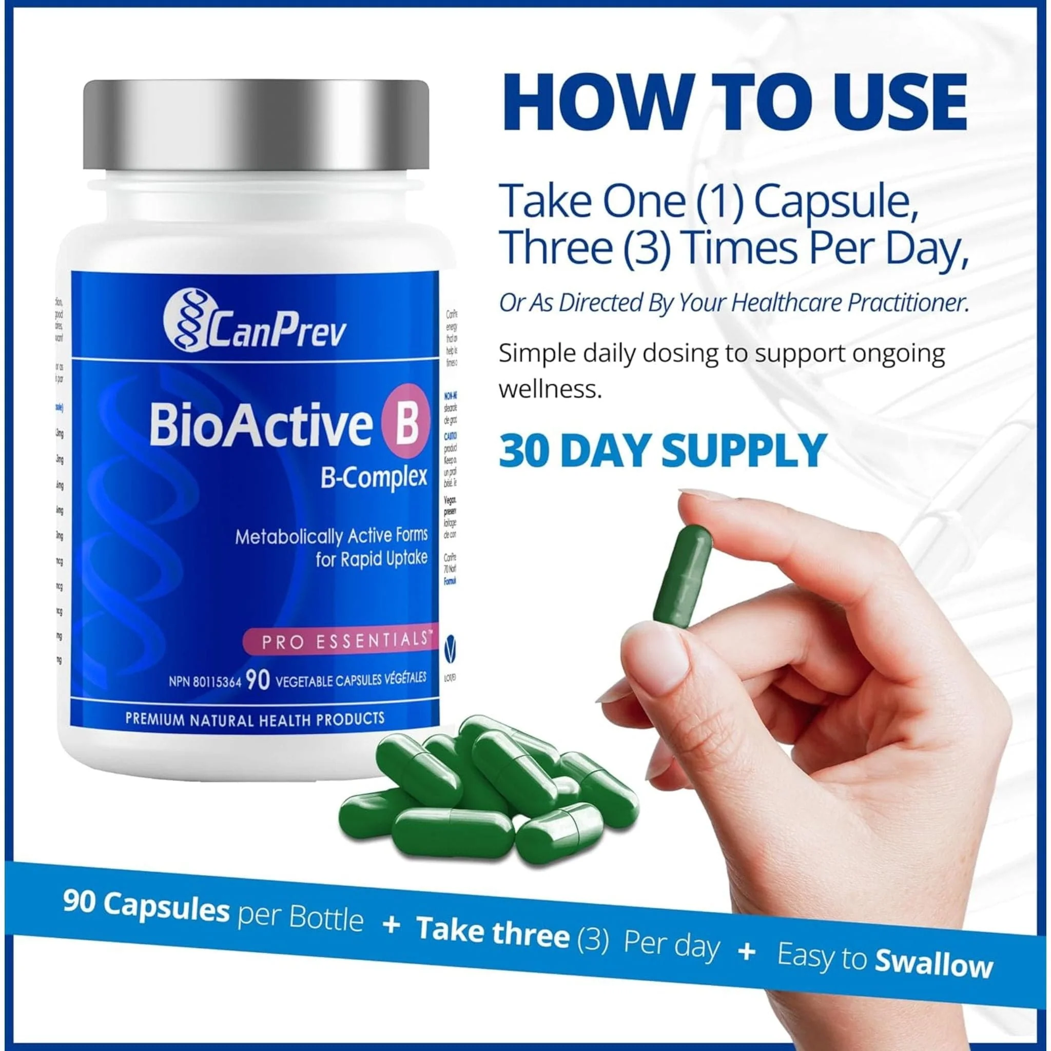 CanPrev BioActive B Complex Capsules - Image 6