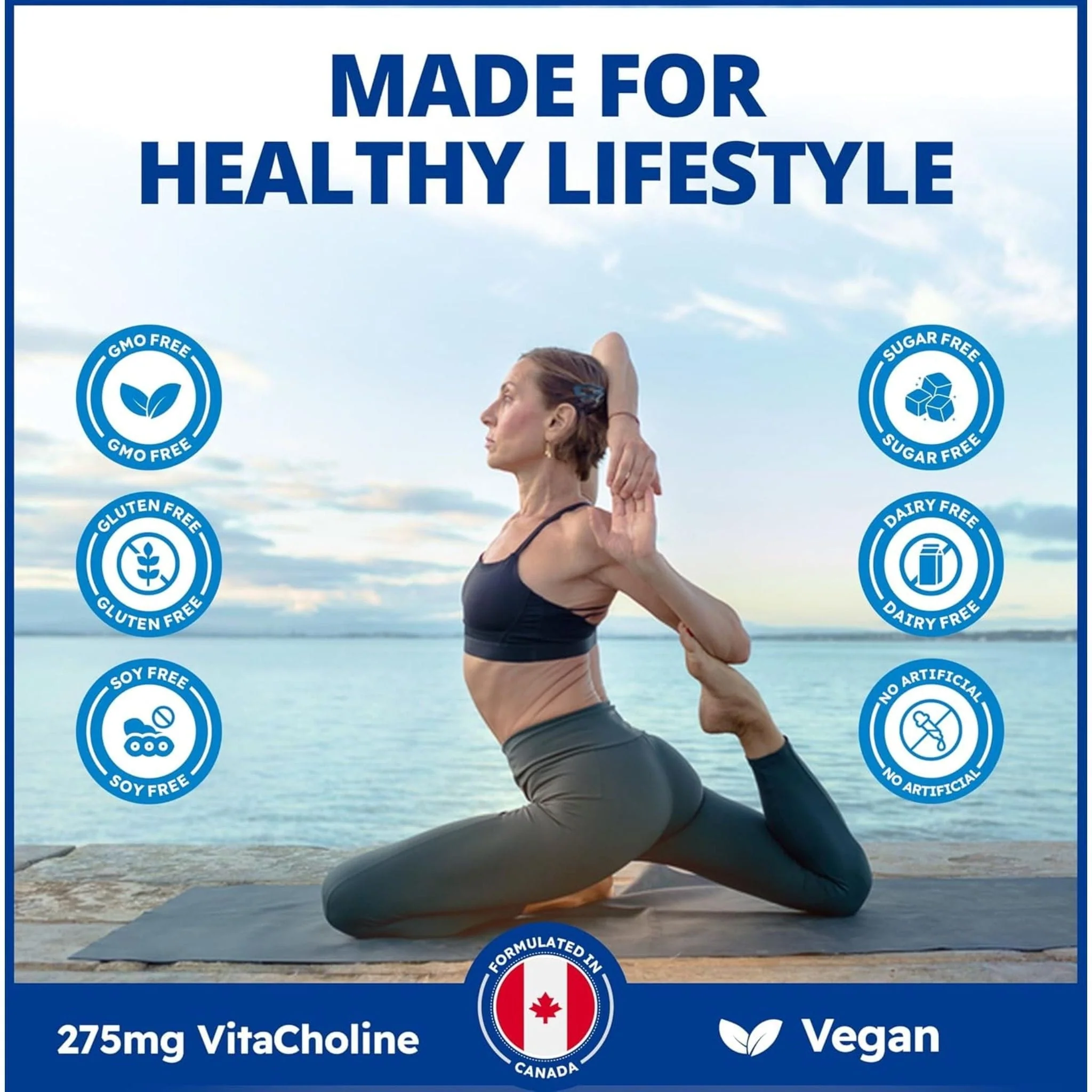 CanPrev Choline 275mg, Helps to Support Liver Function, Brain and Cardiovascular Health, 90 Vegetable Capsules - Image 7