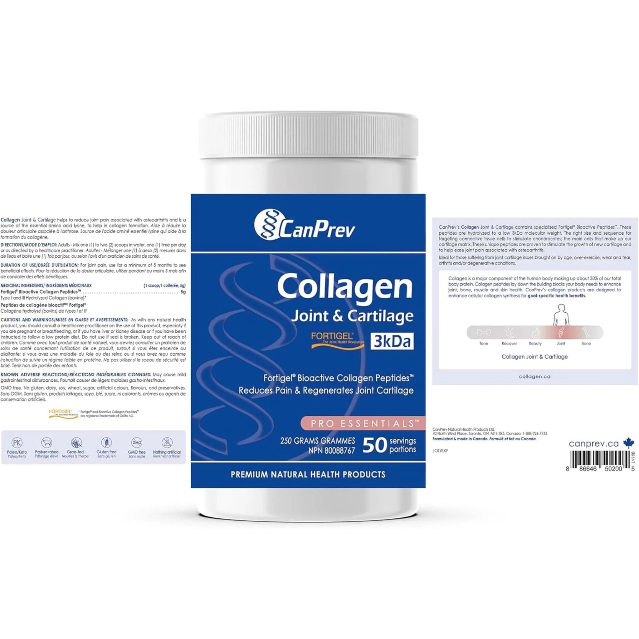 CanPrev Collagen Joint & Cartilage Powder, 250g - Image 3