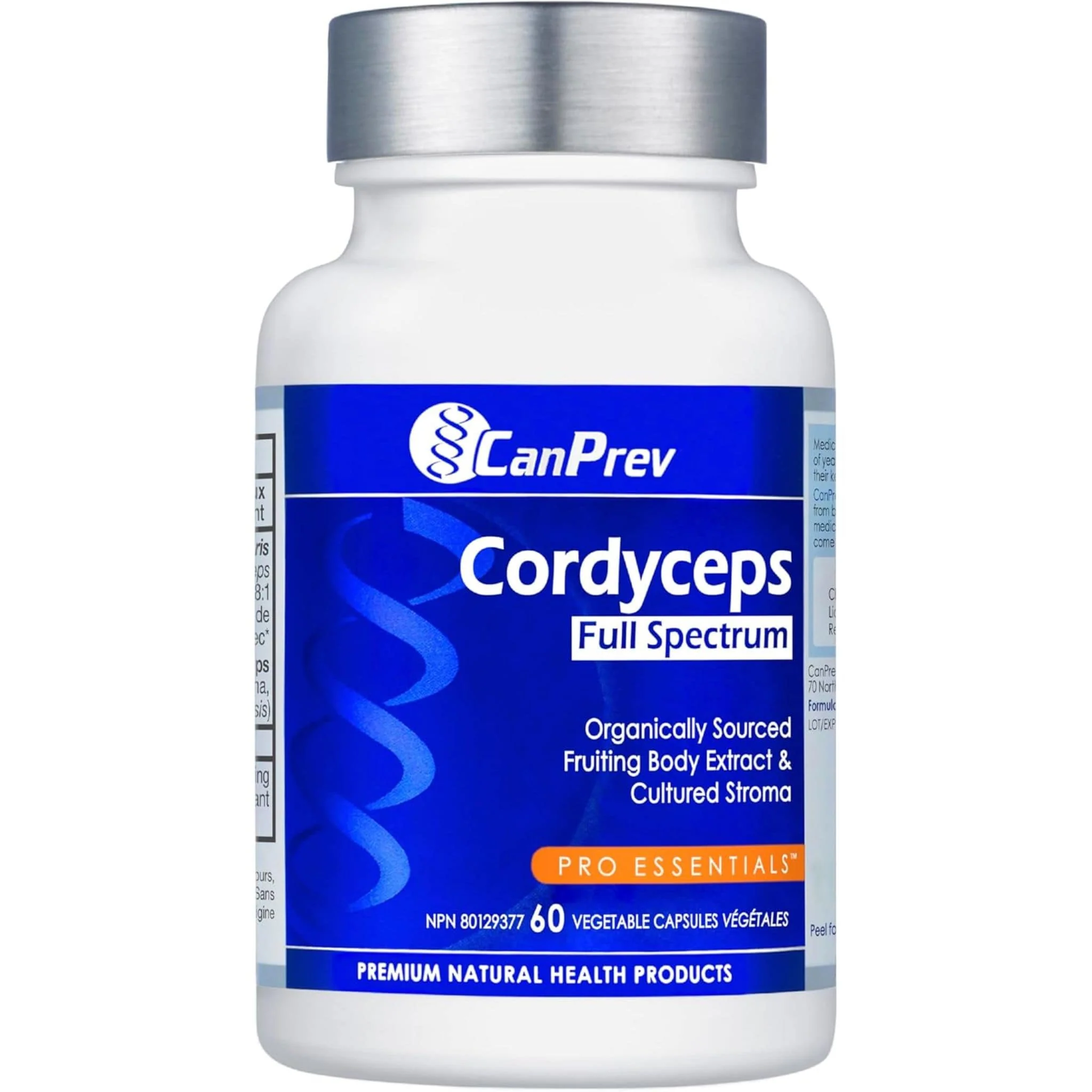 CanPrev Cordyceps Full Spectrum, Natural Energy Booster, Exercise Performance and Immune Support, 60 Vegetable Capsules - Image 2