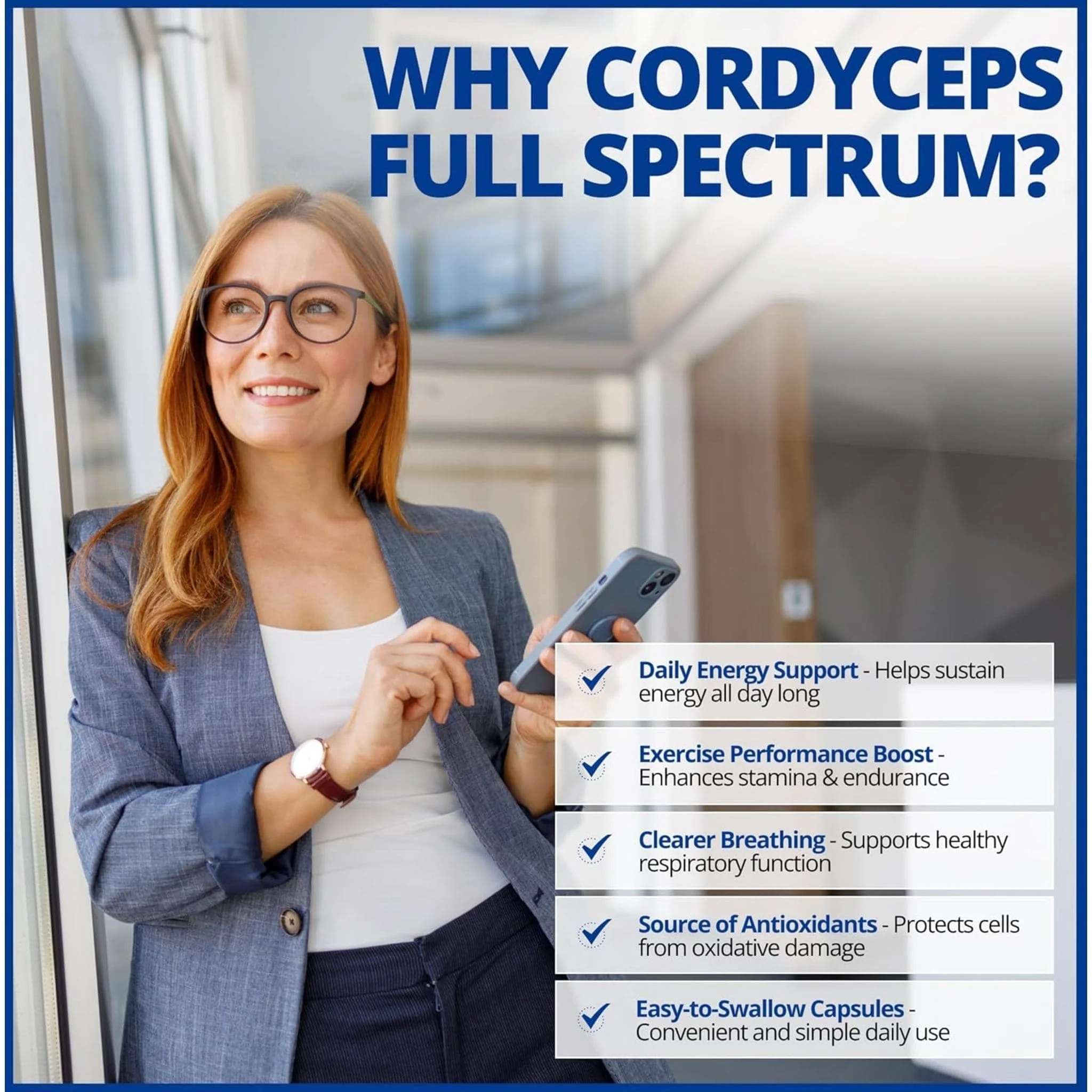 CanPrev Cordyceps Full Spectrum, Natural Energy Booster, Exercise Performance and Immune Support, 60 Vegetable Capsules - Image 5