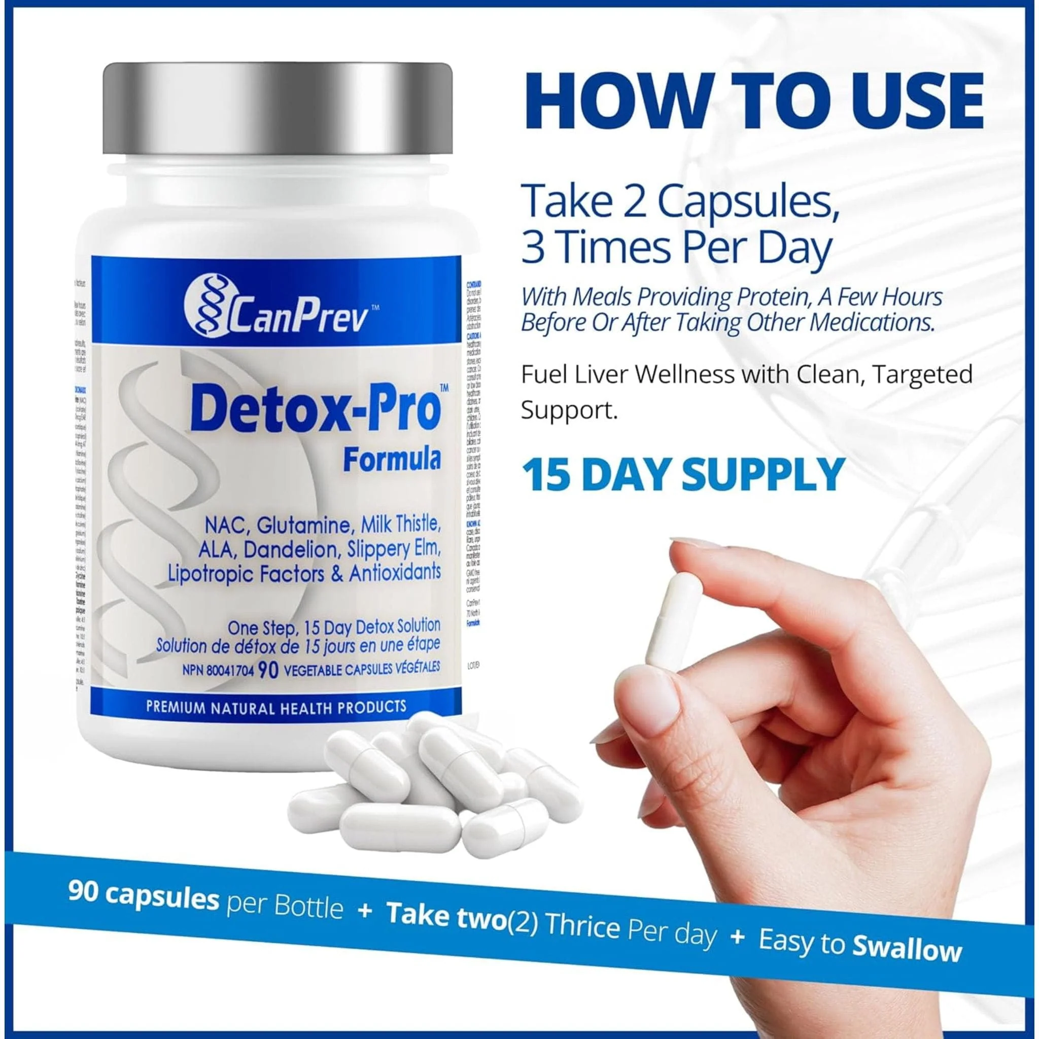 CanPrev Detox-Pro Formula (15 Day Liver Detox), 90 Vegicaps - Image 7
