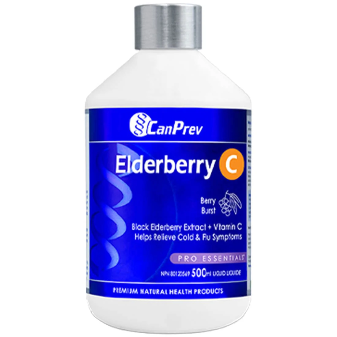 CanPrev Elderberry C, Elderberry and Vitamin C Liquid, Helps Relieve Cold and Flu Symptoms, Great Tasting, 500mll - Image 2