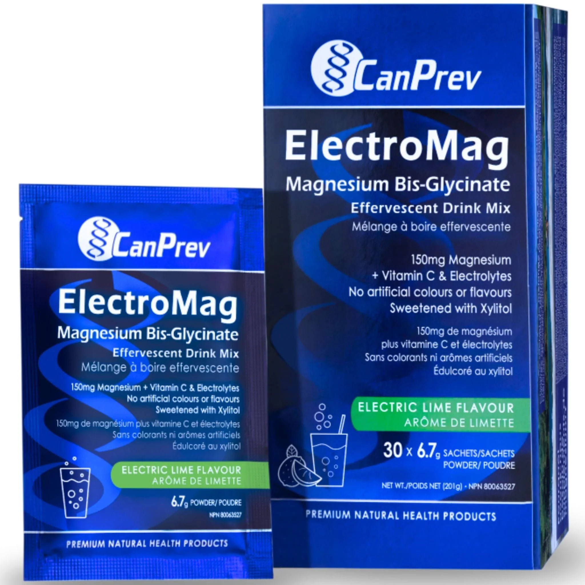 CanPrev ElectroMag Magnesium Bis-Glycinate Effervescent Drink Mix, 30 Packets - Image 2