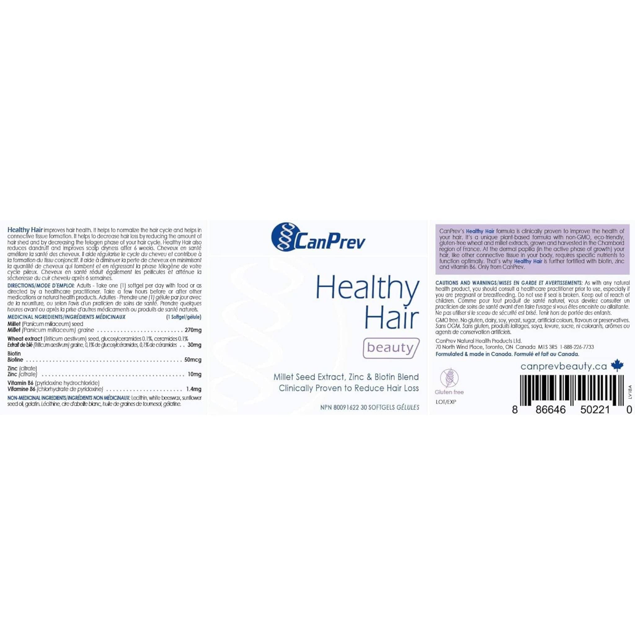 CanPrev Healthy Hair (Proven to reduce hair loss), 30 Softgels - Image 3