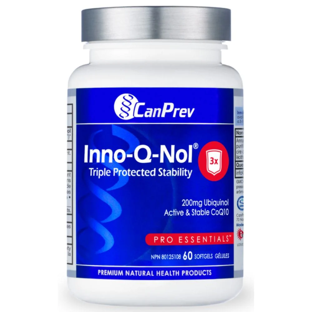 CanPrev Inno-Q-Nol 200mg, Bioactive Coenzyme Q10 200mg Ubiquinol, Triple Protected Stability, 30-60 Softgels - Image 2