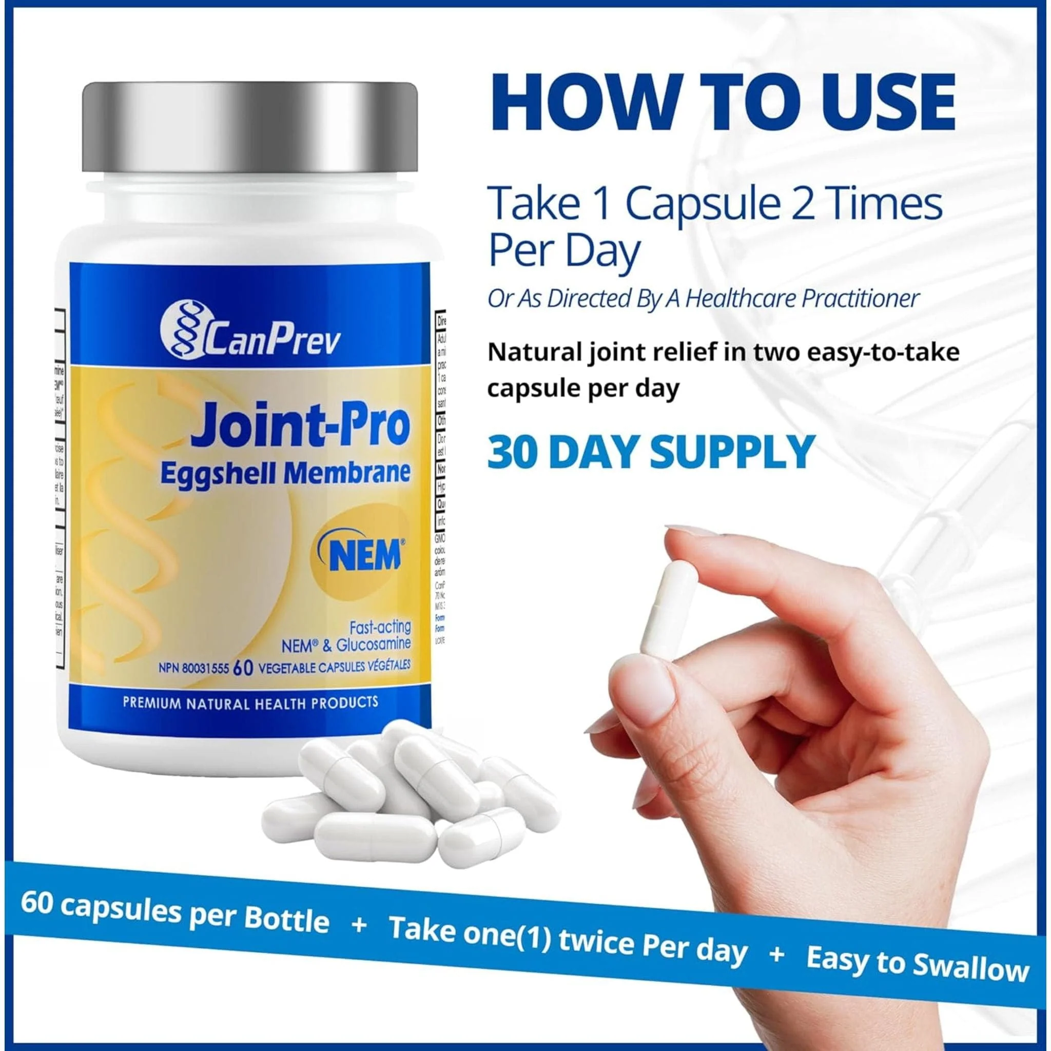CanPrev Joint-Pro NEM, 60 Vegetable Capsules - Image 7