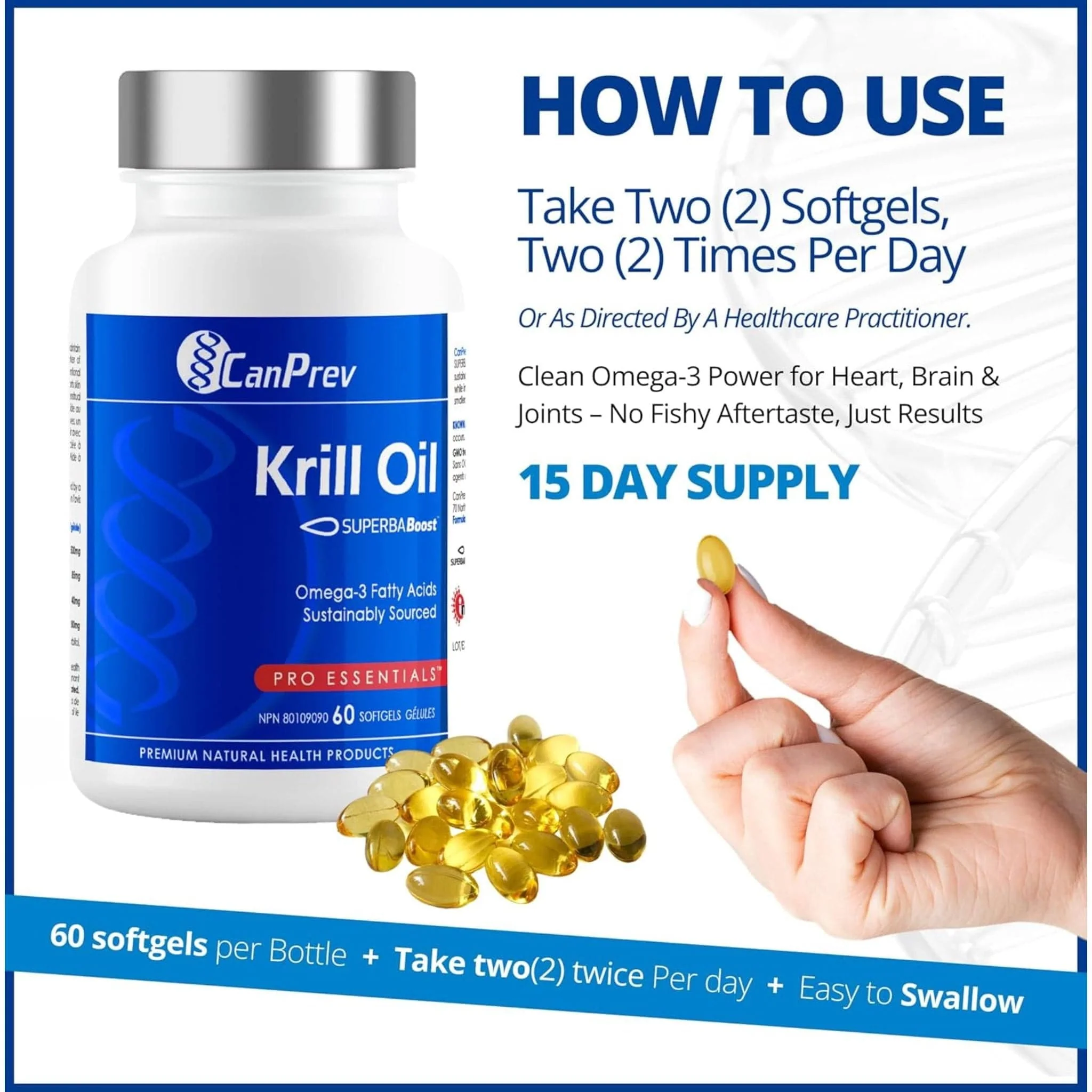Canprev Krill Oil 500mg, SUPERBERBA Boost Krill Oil - Image 7