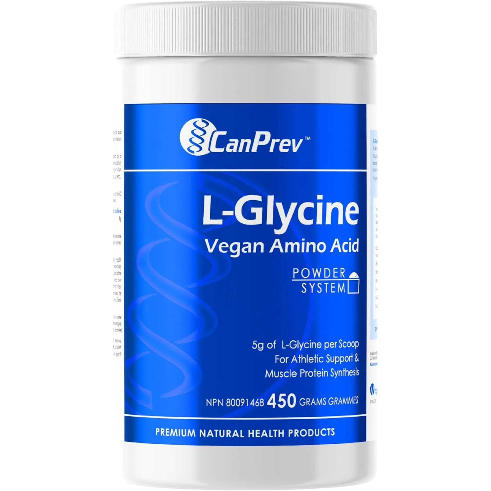 CanPrev L-Glycine Powder Amino Acid, Fermented, Vegan, 450g - Image 2