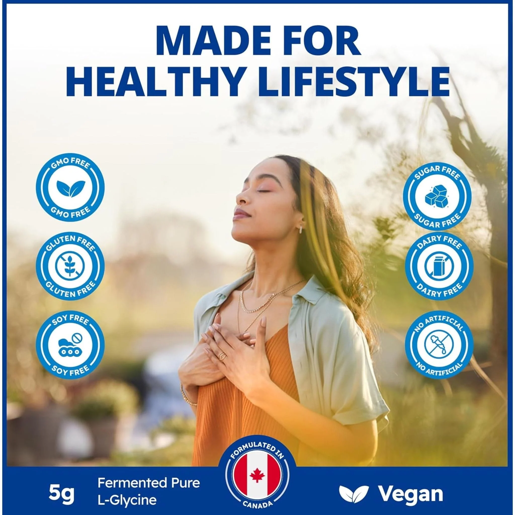 CanPrev L-Glycine Powder Amino Acid, Fermented, Vegan, 450g - Image 8