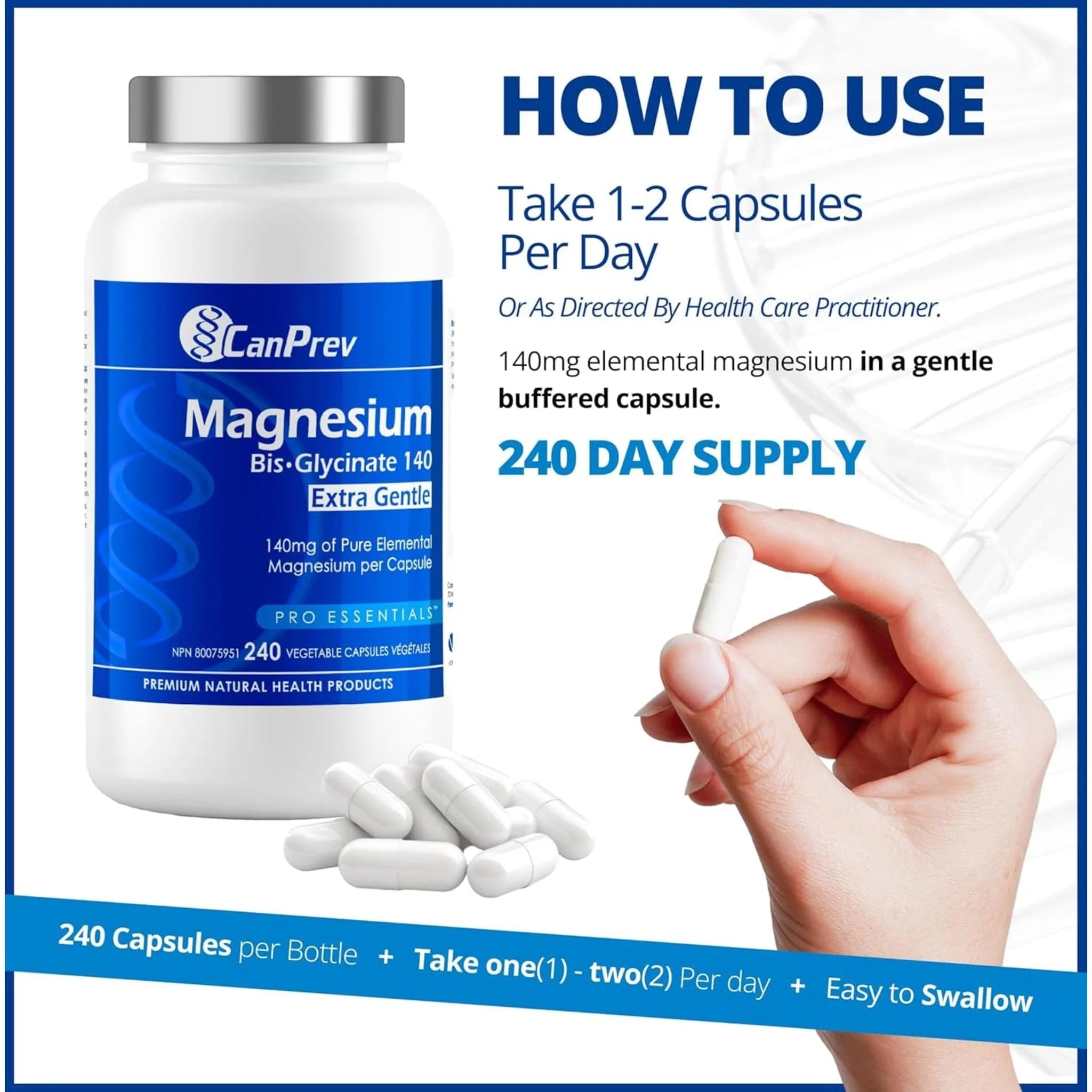 CanPrev Magnesium Bis-Glycinate 140 Extra Gentle - Image 13