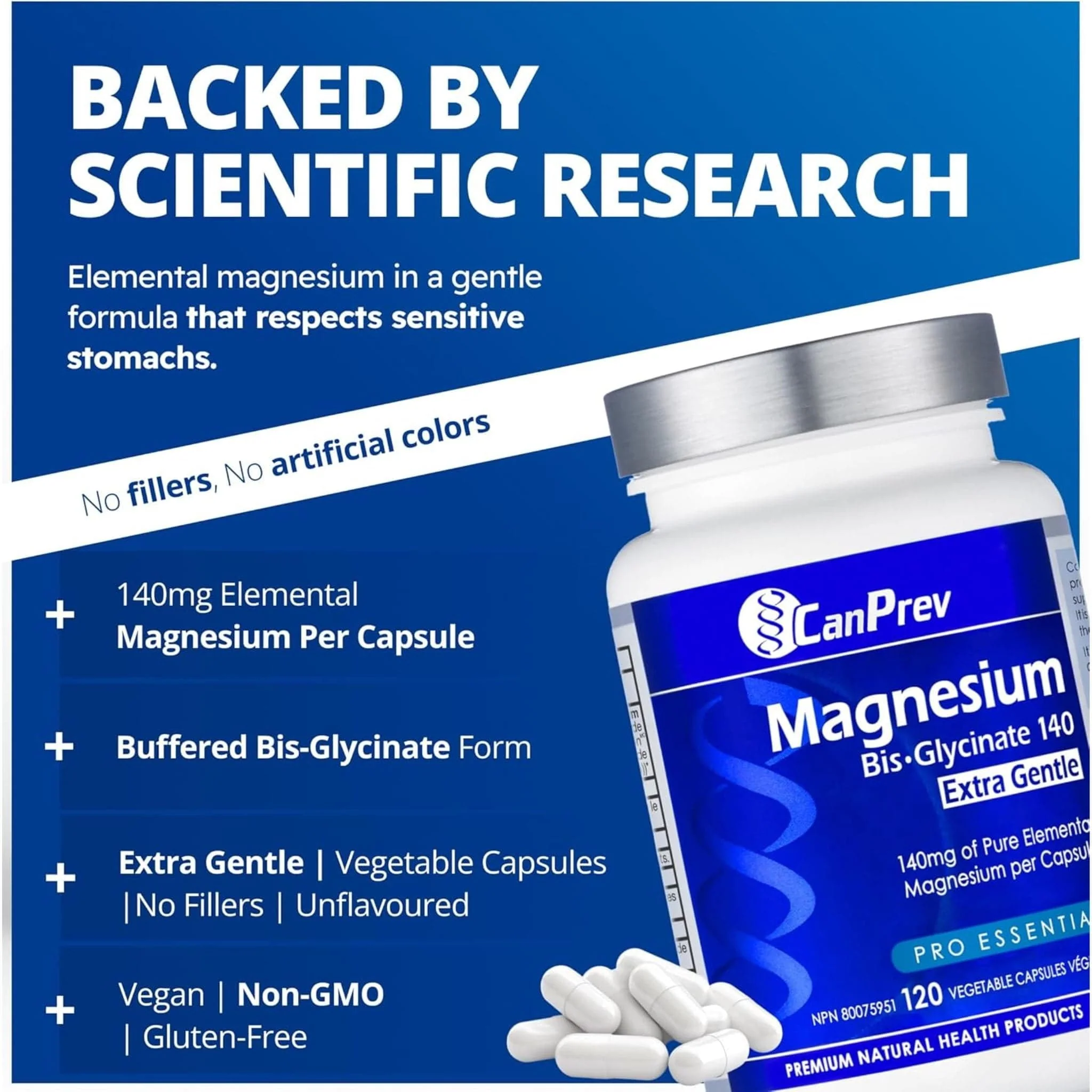 CanPrev Magnesium Bis-Glycinate 140 Extra Gentle - Image 3