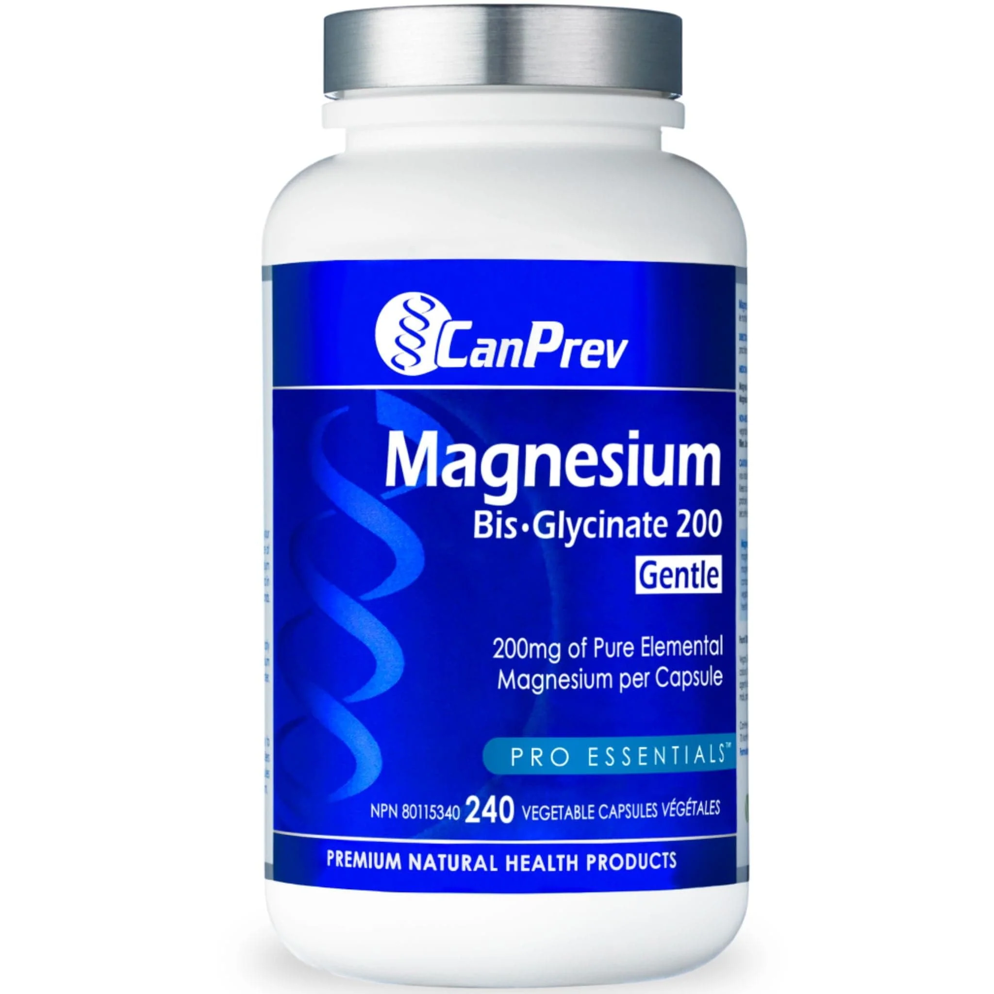 CanPrev Magnesium Bisglycinate 200 Gentle, Highly Absorbable Magnesium 200mg Capsules