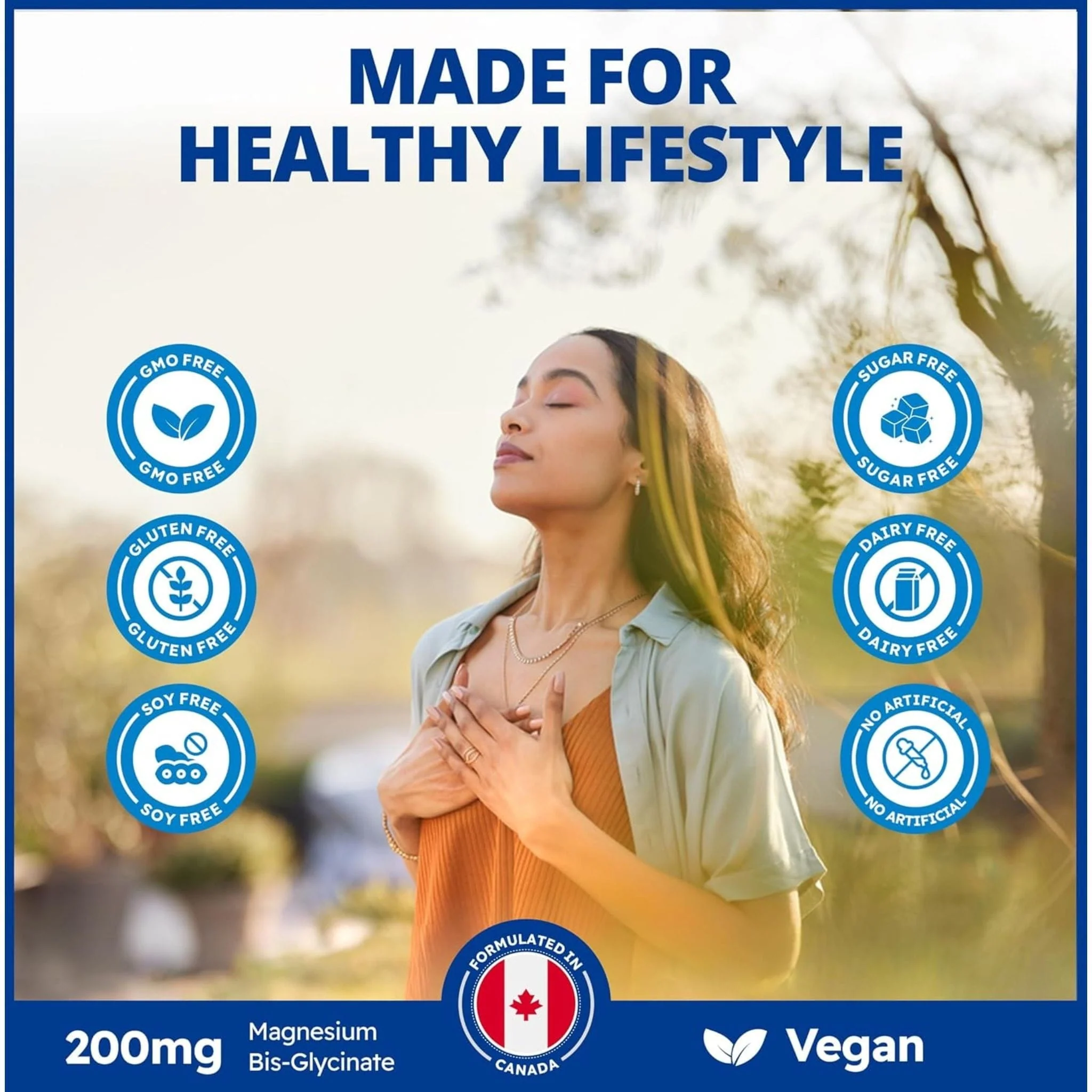 CanPrev Magnesium Bisglycinate 200 Gentle, Highly Absorbable Magnesium 200mg Capsules - Image 16