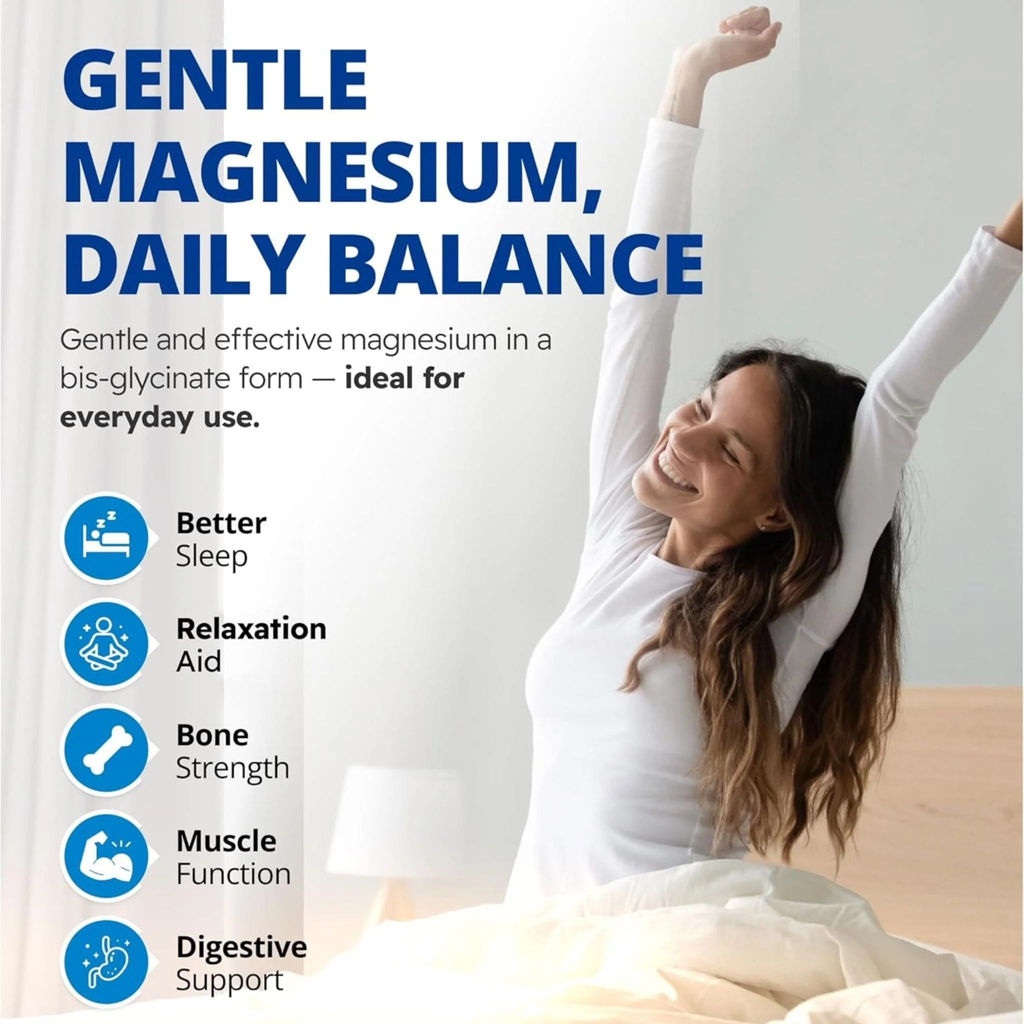 CanPrev Magnesium Bisglycinate 200 Gentle, Highly Absorbable Magnesium 200mg Capsules - Image 21