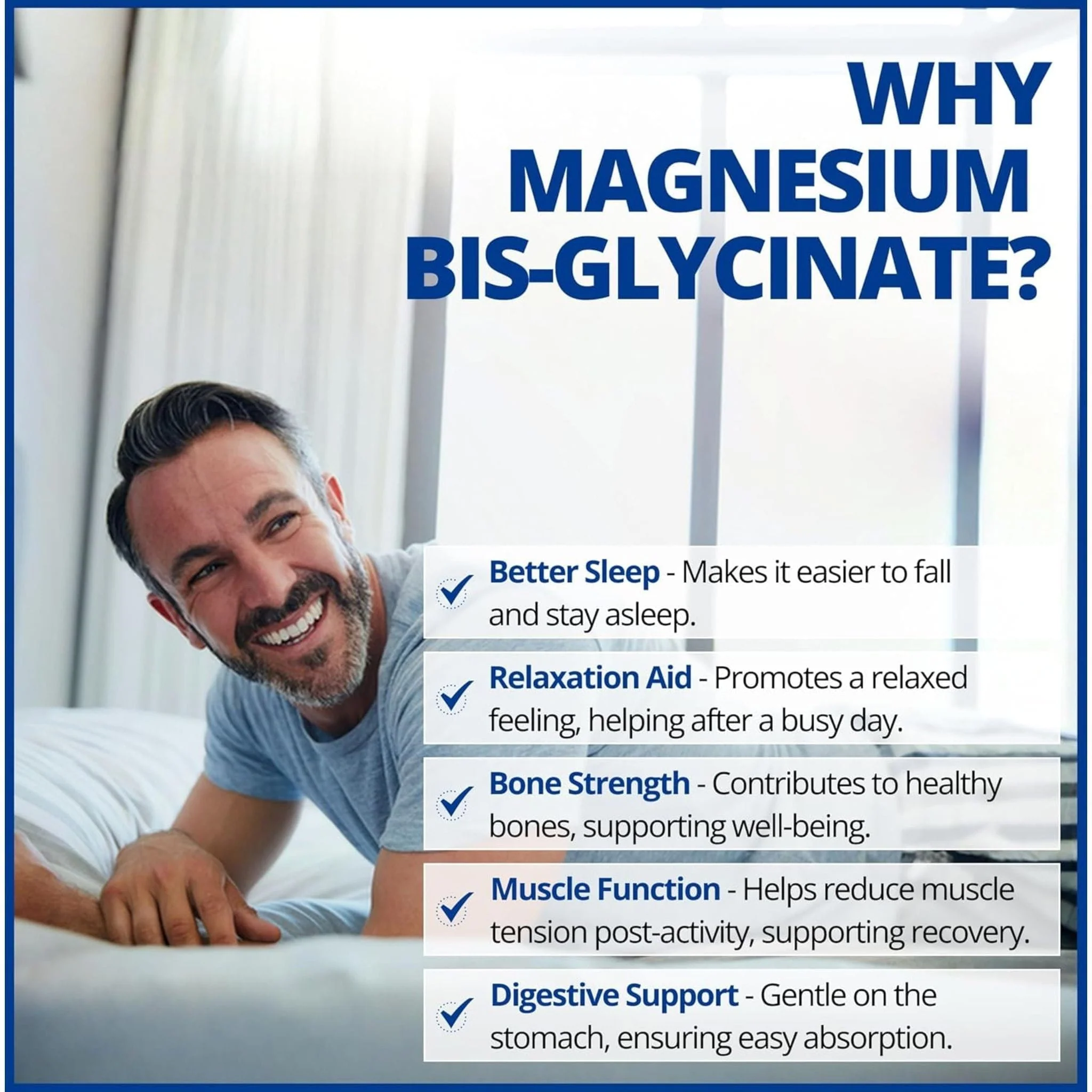 CanPrev Magnesium Bisglycinate 200 Gentle, Highly Absorbable Magnesium 200mg Capsules - Image 23