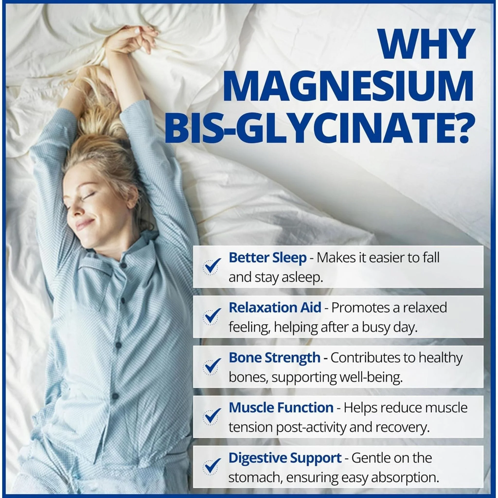 CanPrev Magnesium Bisglycinate 200 Gentle, Highly Absorbable Magnesium 200mg Capsules - Image 4