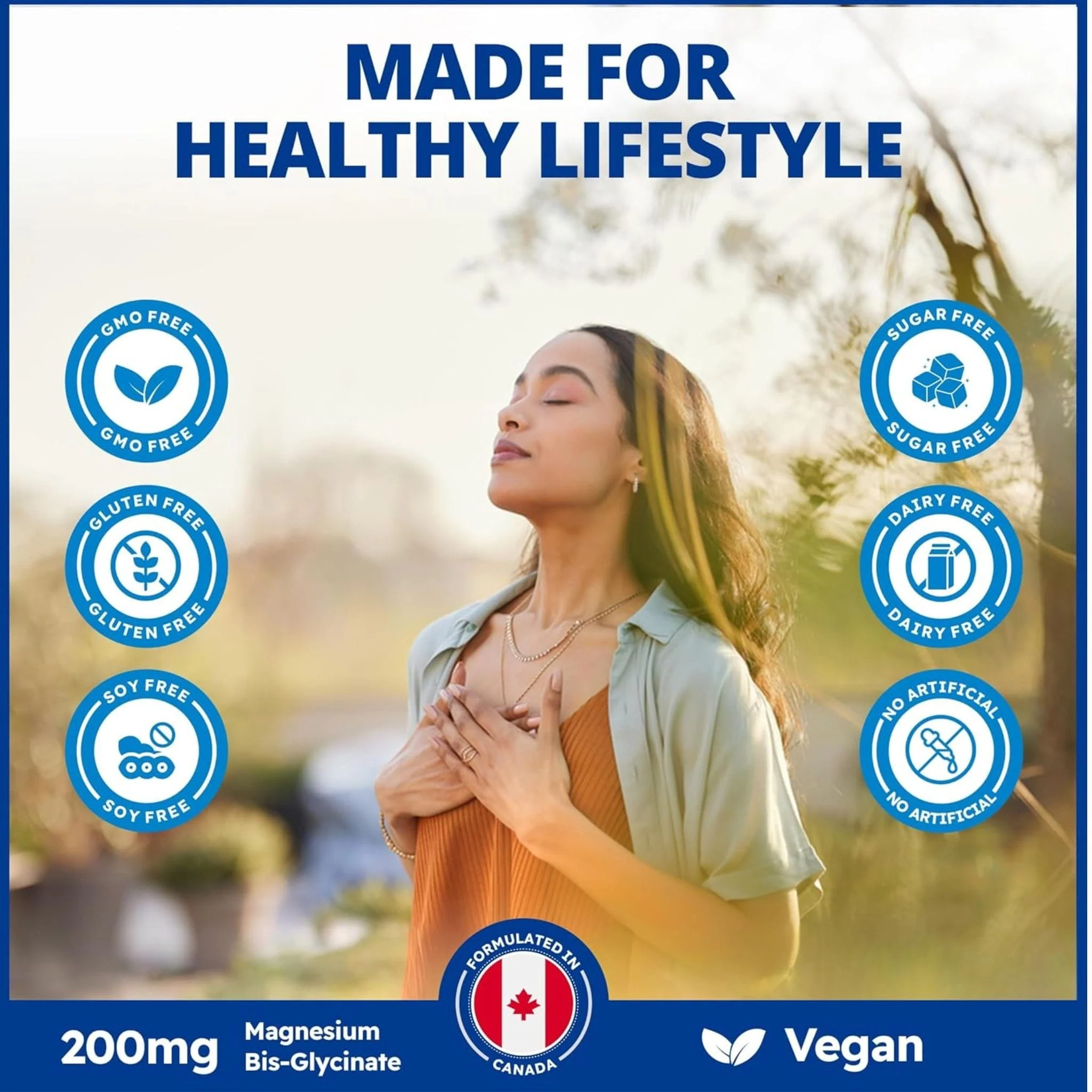 CanPrev Magnesium Bisglycinate 200 Gentle, Highly Absorbable Magnesium 200mg Capsules - Image 6