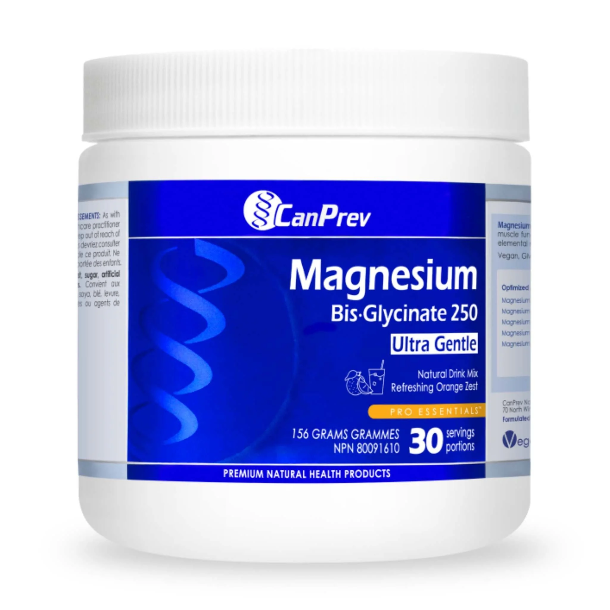 CanPrev Magnesium Bis-Glycinate Ultra Gentle 250mg Powder, 30 Servings - Image 2