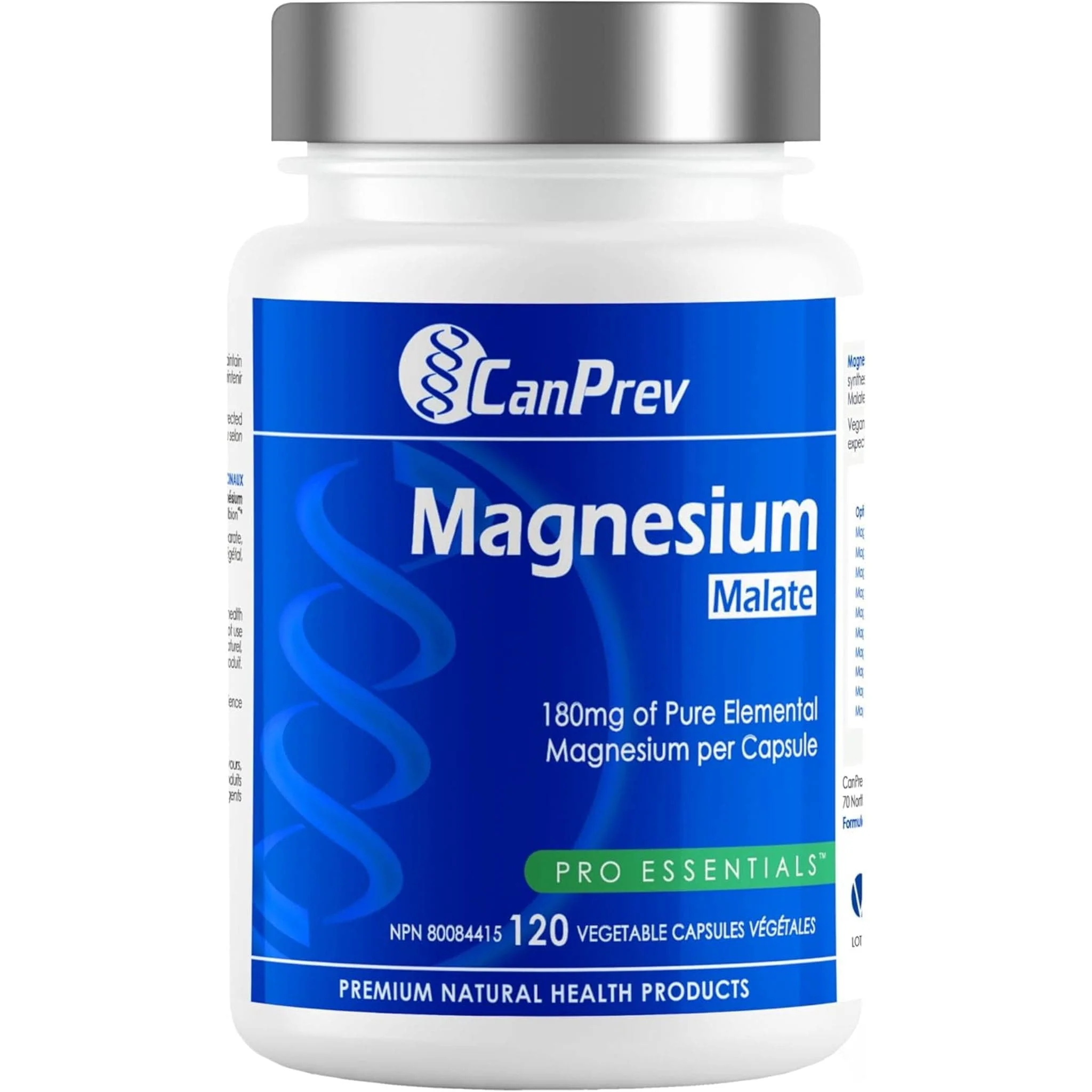 CanPrev Magnesium Malate 180mg, 120 Vegetable Capsules - Image 2