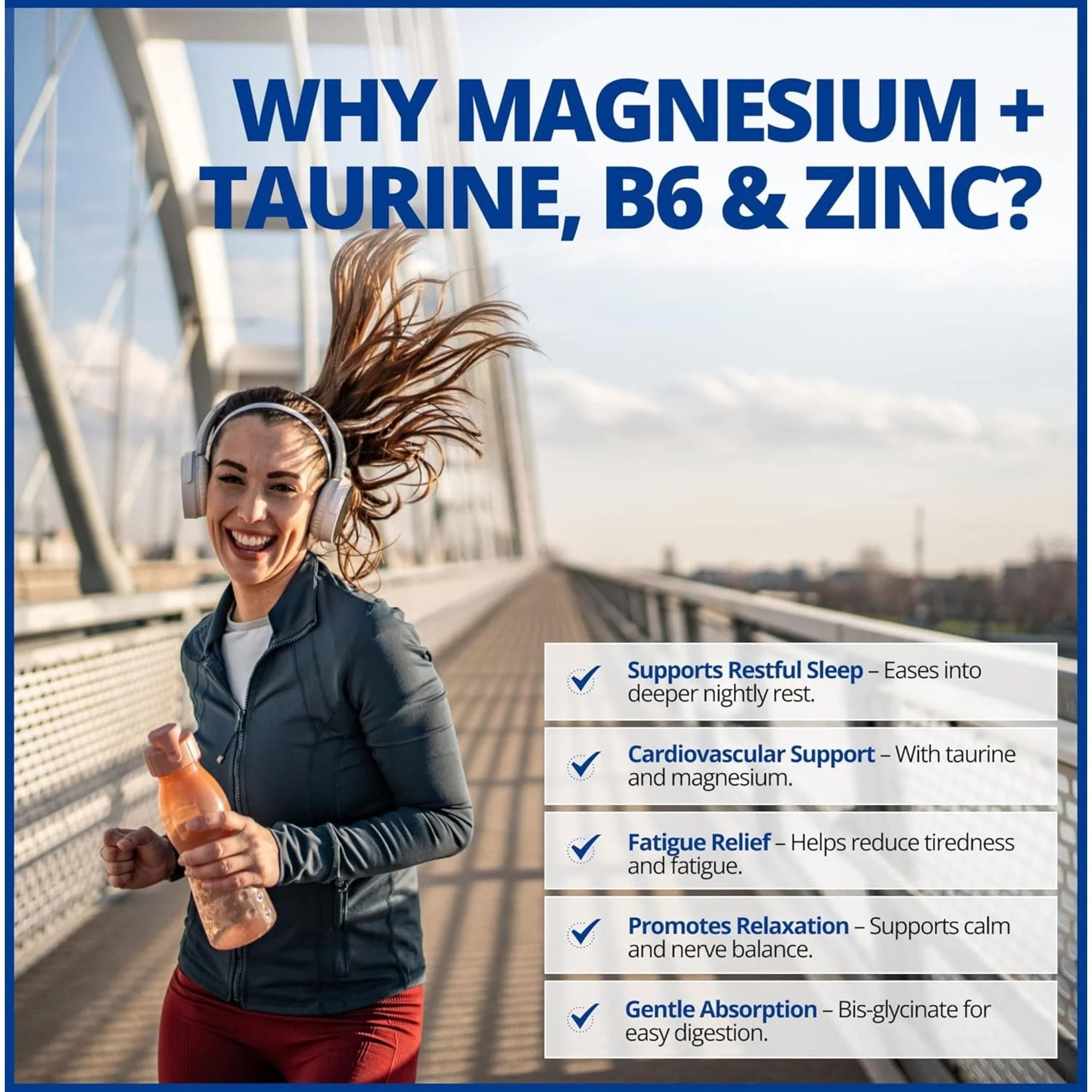 CanPrev Magnesium + Taurine, B6 & Zinc For Cardio, 120 Vegetable Capsules - Image 6