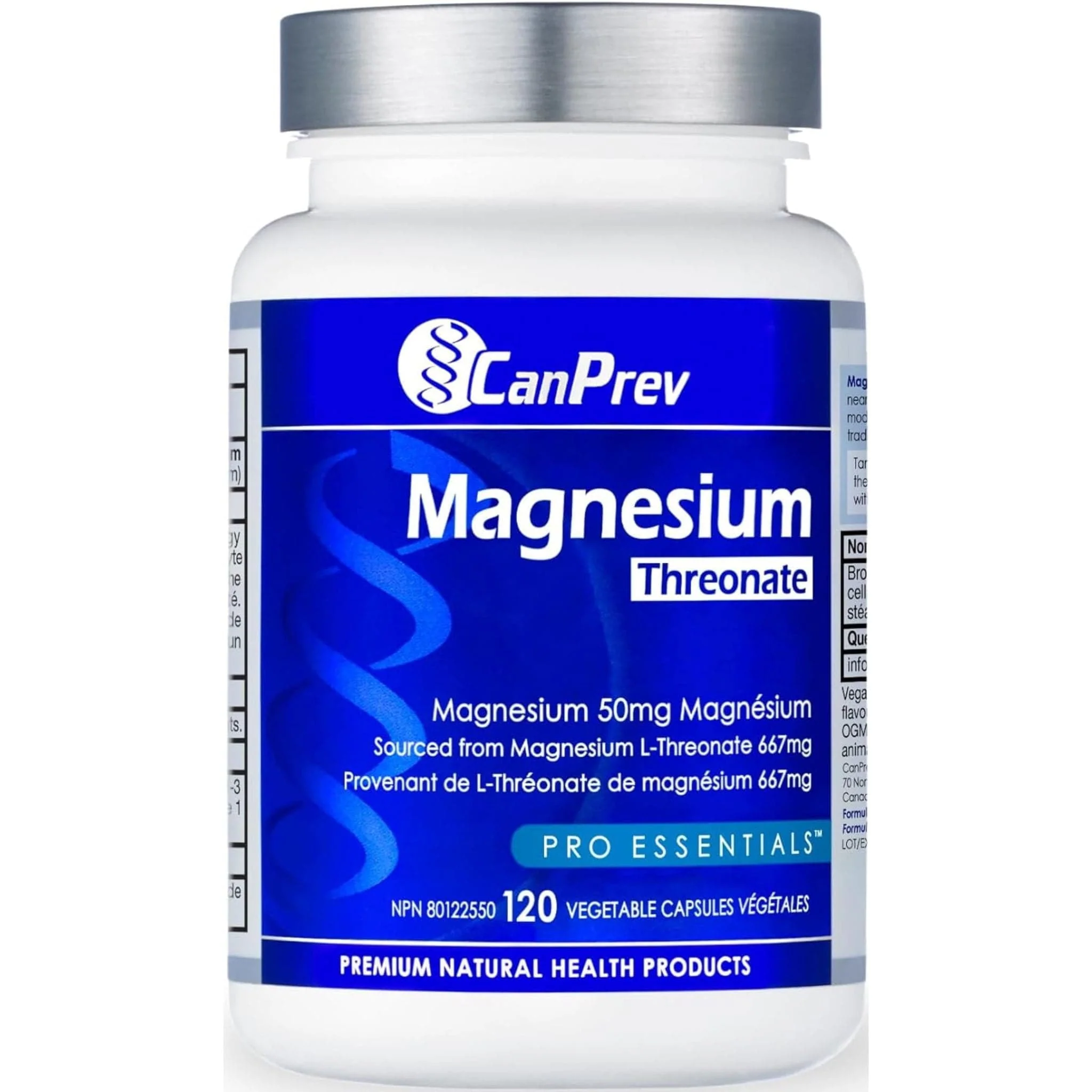 CanPrev Magnesium Threonate, 120 Vegetable Capsules