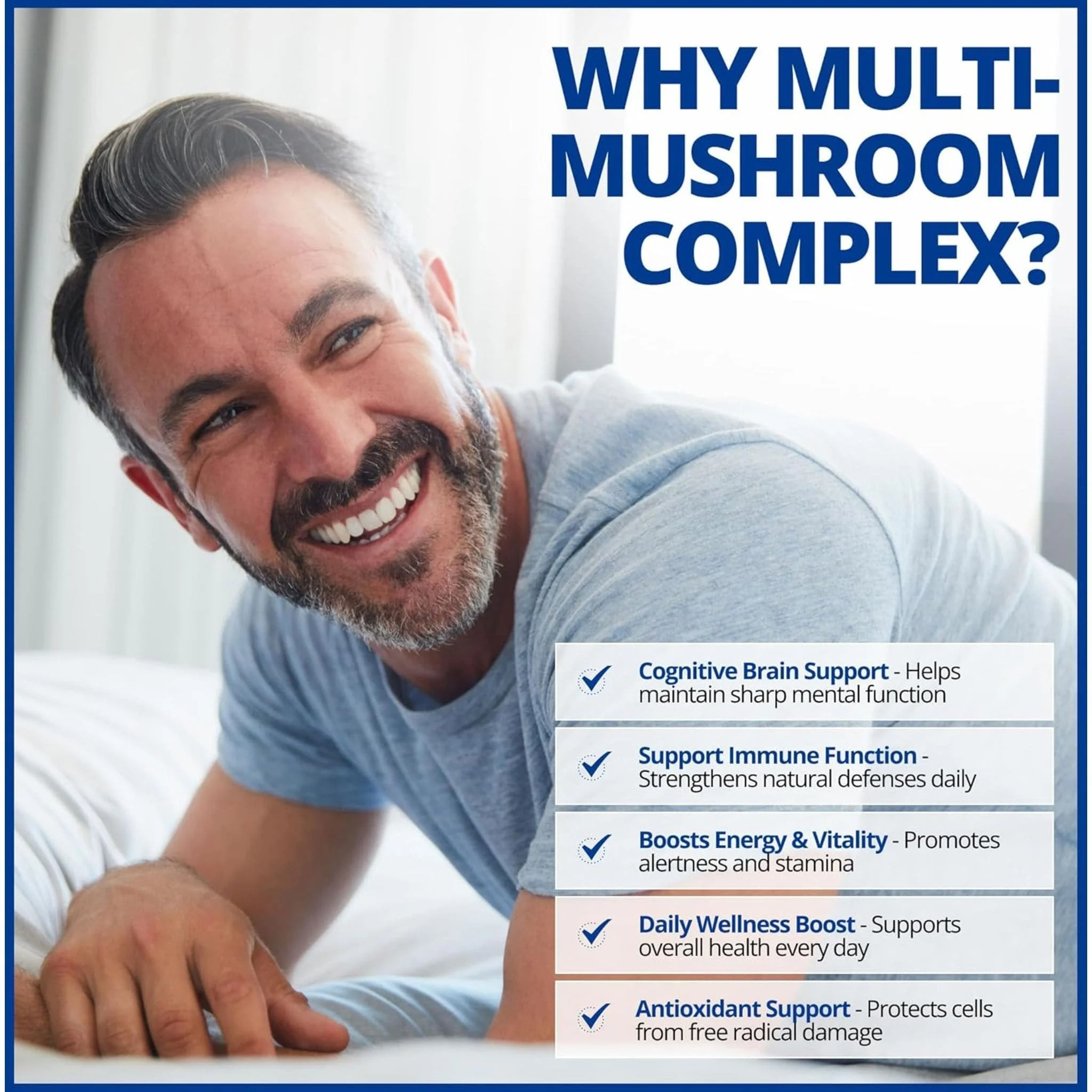 CanPrev Multi-Mushroom Full Spectrum, 7 Organic Medicinal Mushrooms for Immune, Gut and Cognitive Health, 60 Vegetable Capsules - Image 3