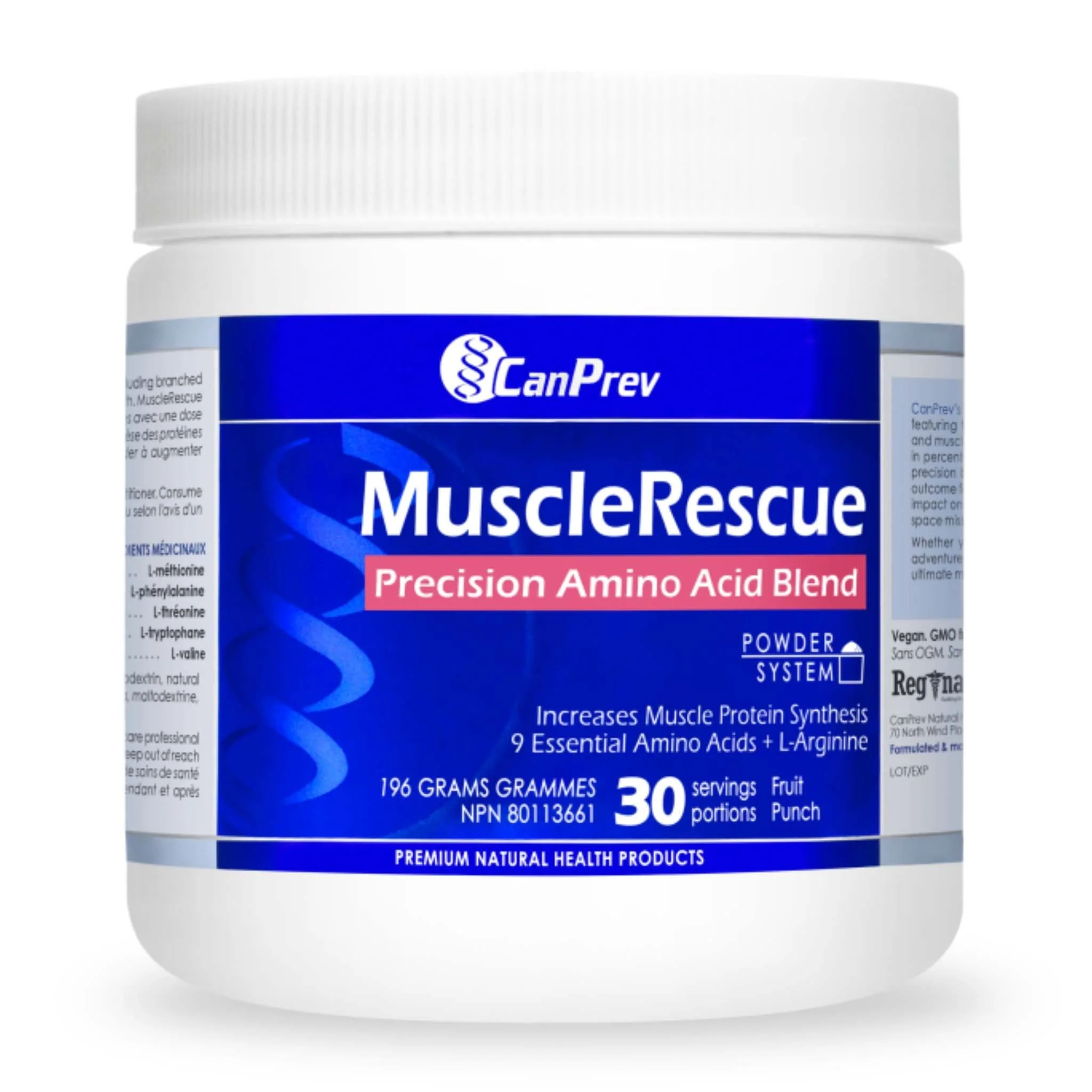 CanPrev MuscleRescue Precision Amino Acid Powder, EAAs Plus Arginine, 162g - Image 2