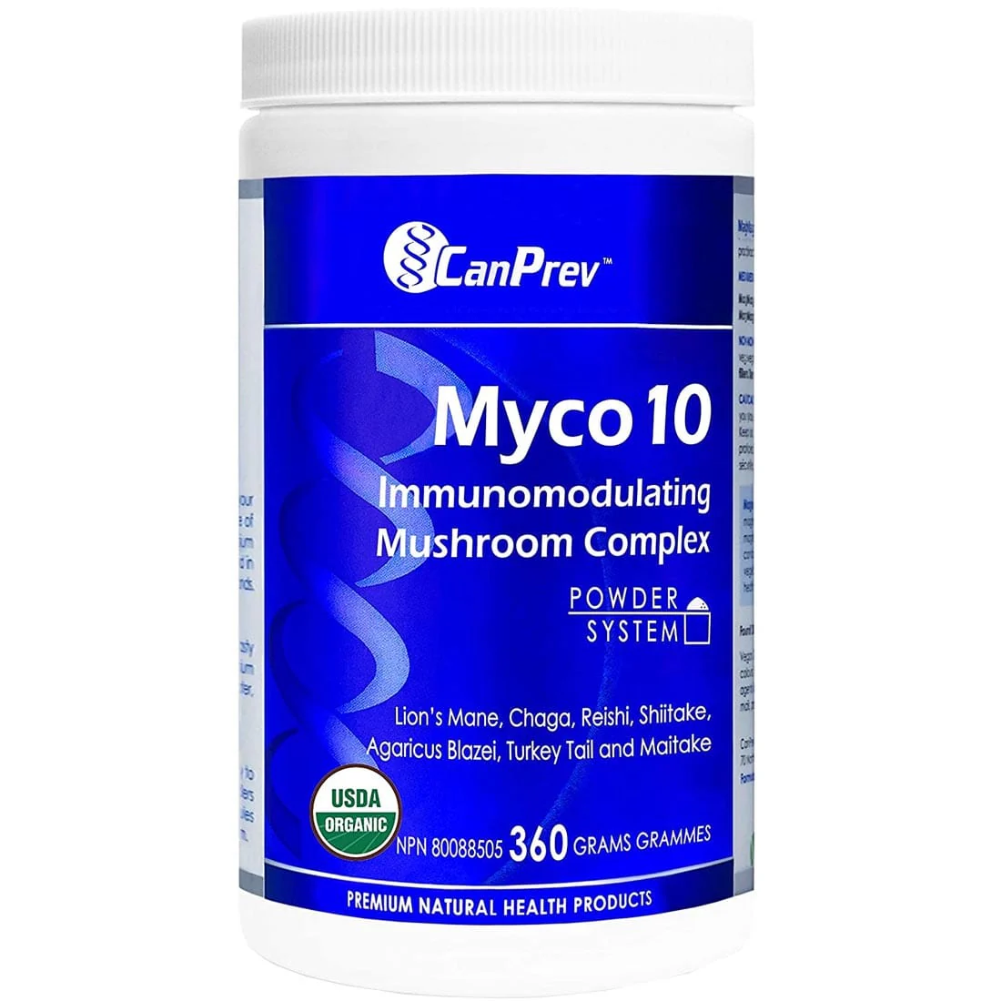 CanPrev Myco 10 Immunomodulating Mushroom Complex Powder, 360g - Image 2