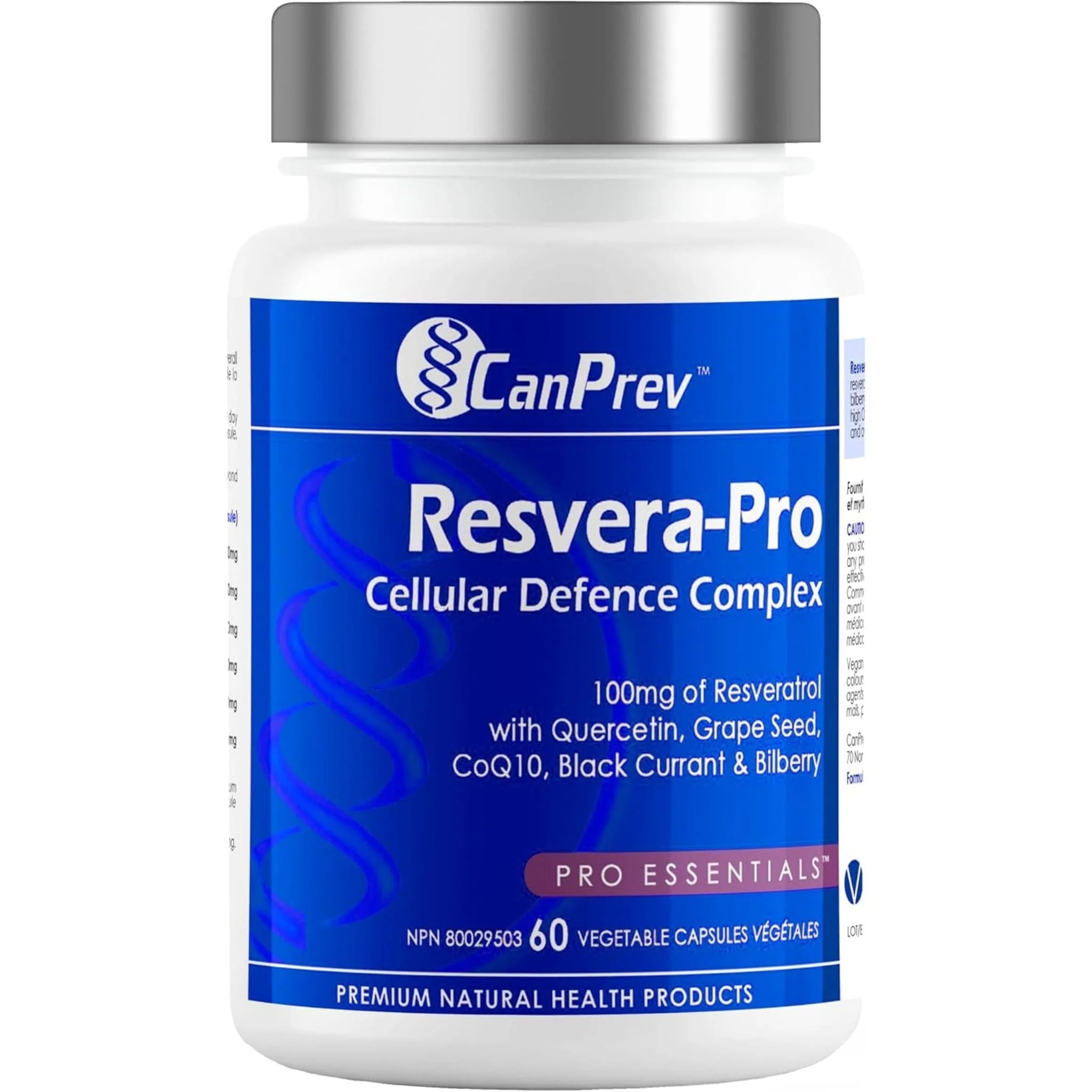 CanPrev Resvera-Pro Resveratrol Complex, 60 Vegetable Capsules - Image 2
