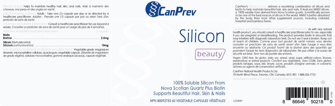 CanPrev Silicon Beauty, 60 Vegetable Capsules - Image 2