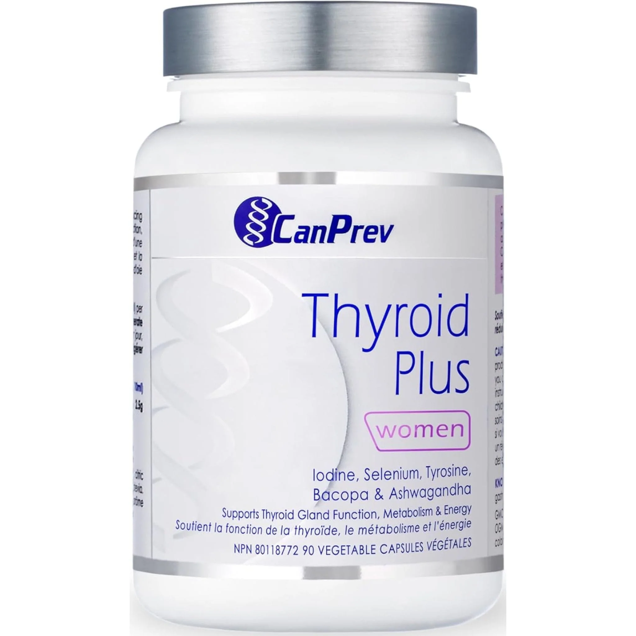 CanPrev Thyroid Plus, Under-Active Thyroid Help, 90 Vegetable Capsules